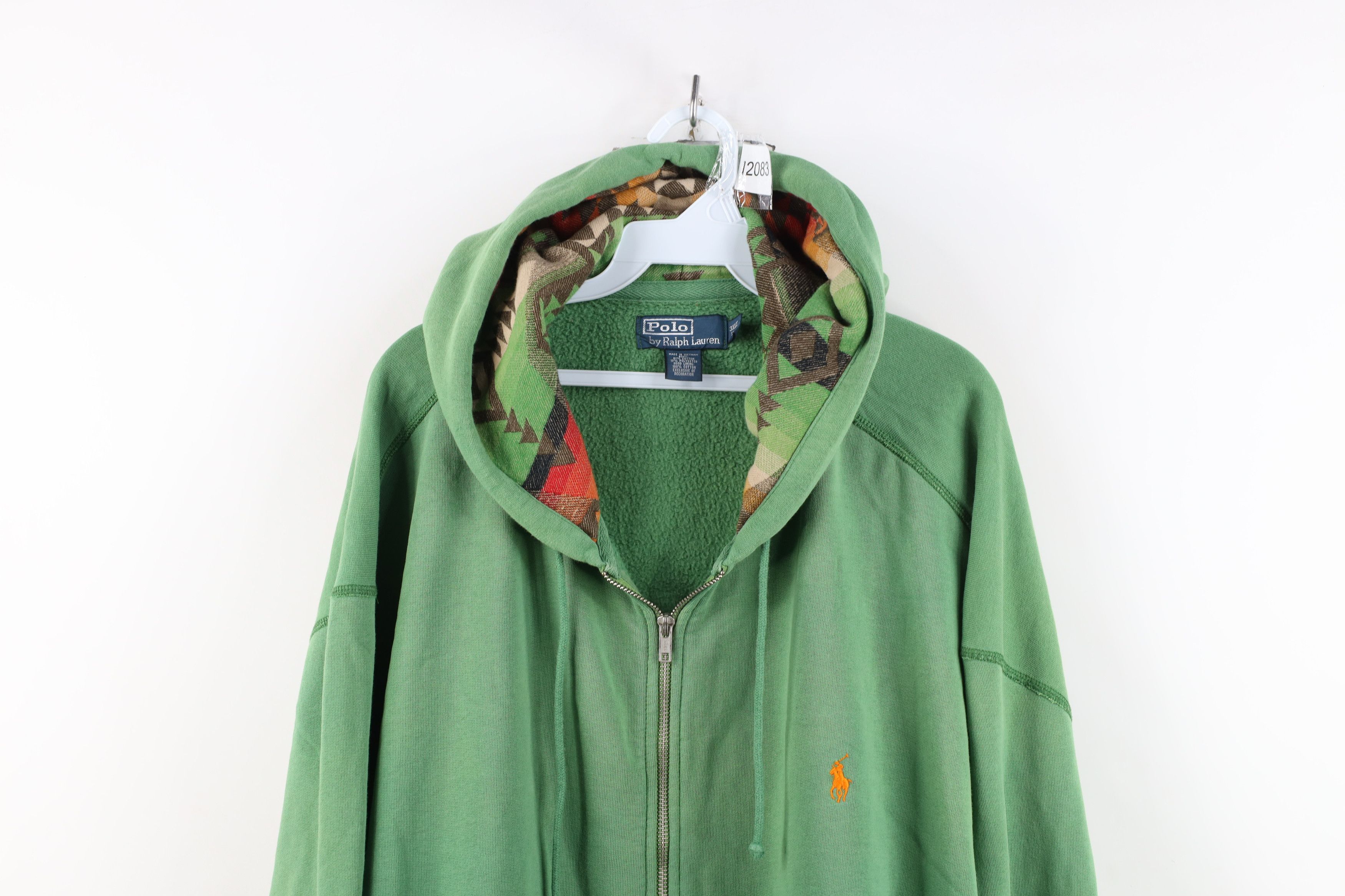Polo Ralph Lauren Vintage 90s Ralph Lauren Aztec Full Zip Hoodie Sweatshirt Size US XXL / EU 58 / 5 - 2 Thumbnail