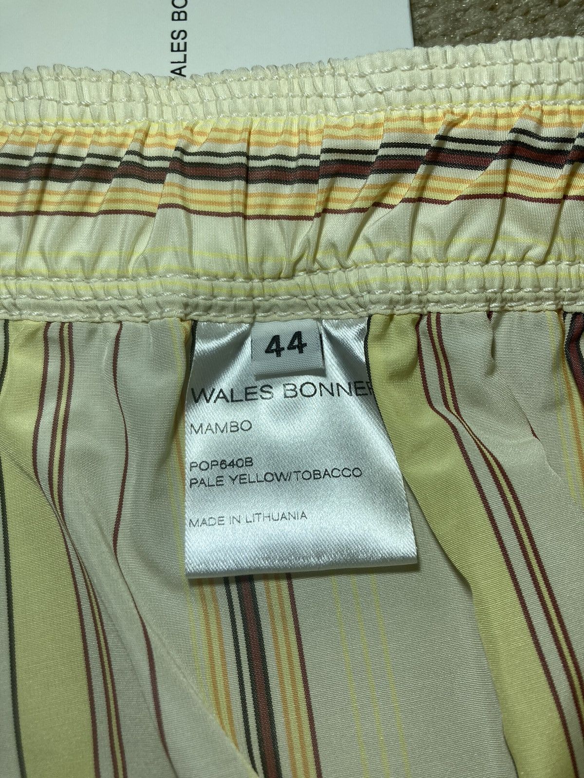 New SS20 Wales Bonner Striped Yellow Cuban Poplin 44 2020 WB
