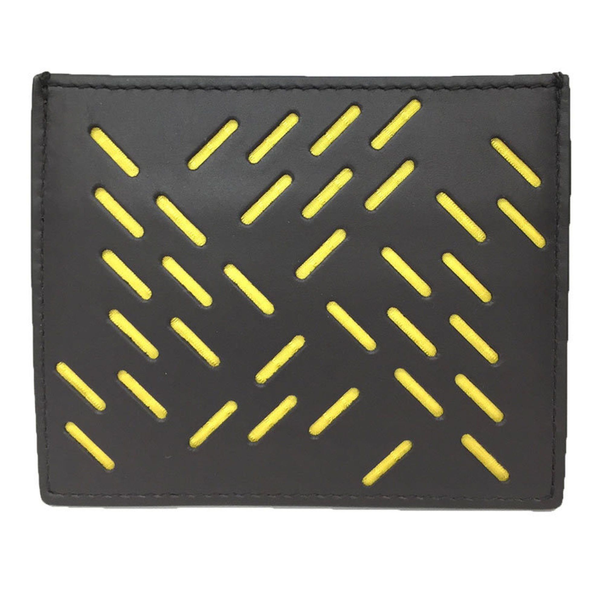 BOTTEGA VENETA Business Card Holder Case Dark Brown Leather Bottega Wallet