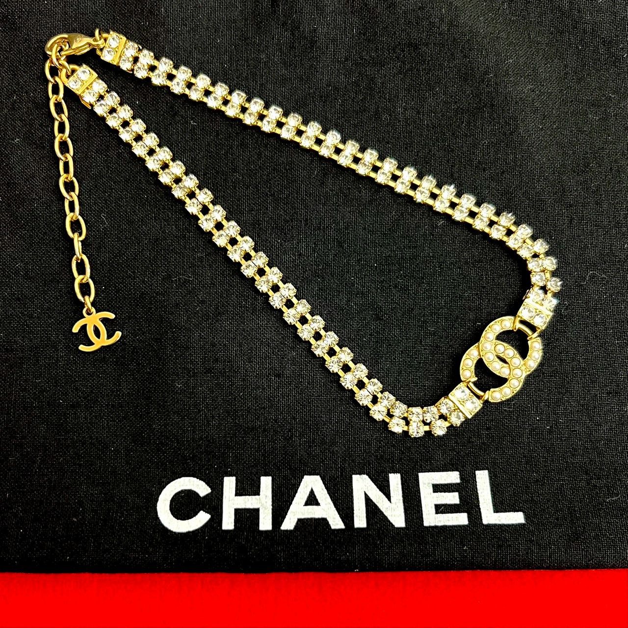 Chanel Chanel Chanel Coco Mark Faux Pearl Necklace Metal Necklace DUTY FREE for USA Size ONE SIZE - 1 Thumbnail