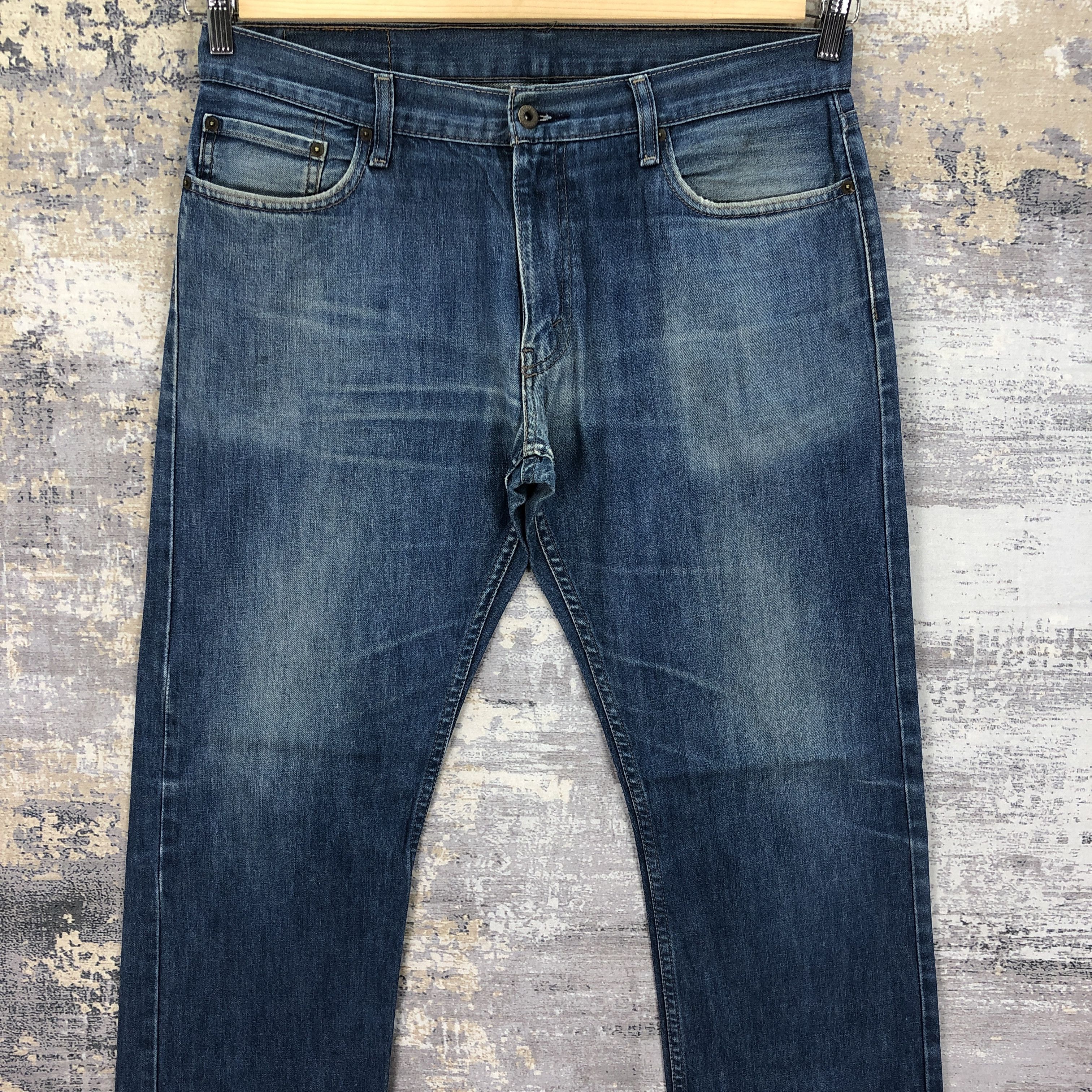 Levi's Vintage Y2K Levis 514 Faded Jeans Levi's Stone Wash Denim Size US 35 - 3 Thumbnail