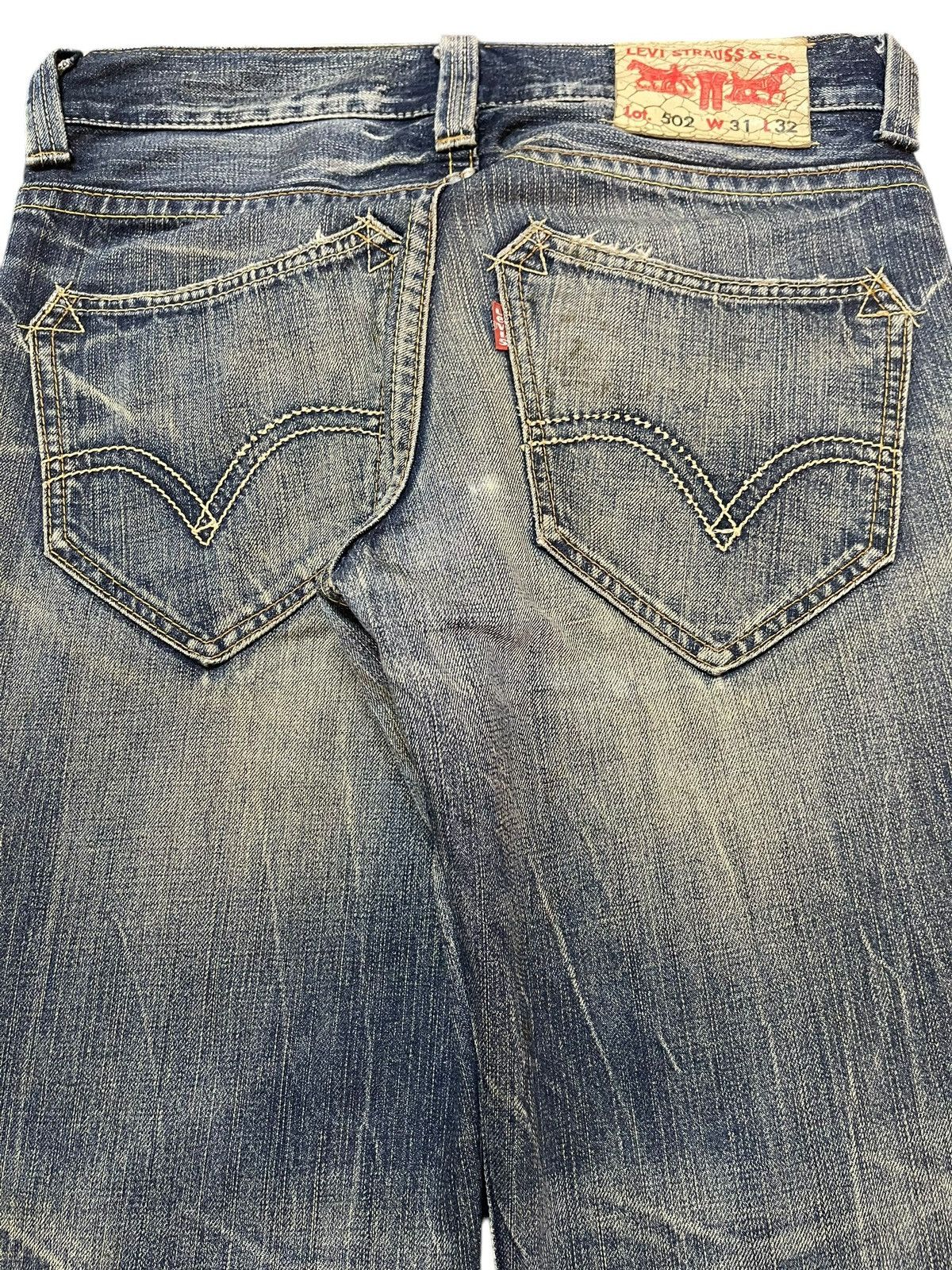 Levi's Vintage 90s Levis 502 Blue Thunder Wash Style Loose Jeans Size US 32 / EU 48 - 6 Thumbnail
