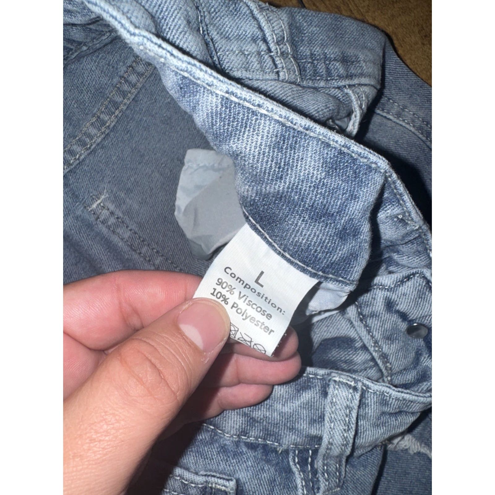 Denime Y2K Star Cutout Distressed Denim Jeans Baggy 30x33 Streetwear Size US 30 / EU 46 - 5 Thumbnail