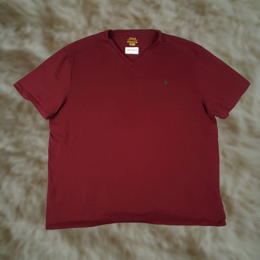 Ralph Lauren Ralph Lauren T Shirt Mens 2XL Red V Neck Pony Short Sleeve Shirt Mens Size 2XL Red Pony Logo Vintage: No Size US XXL / EU 58 / 5 - 1 Thumbnail