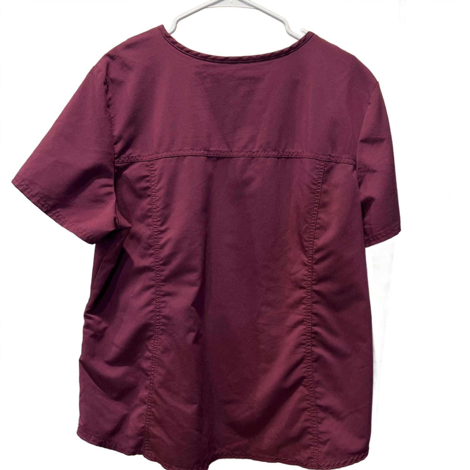 Other ScrubStar Ultimate Women's Medical Scrub Top - Burgundy Size ONE SIZE - 2 Thumbnail