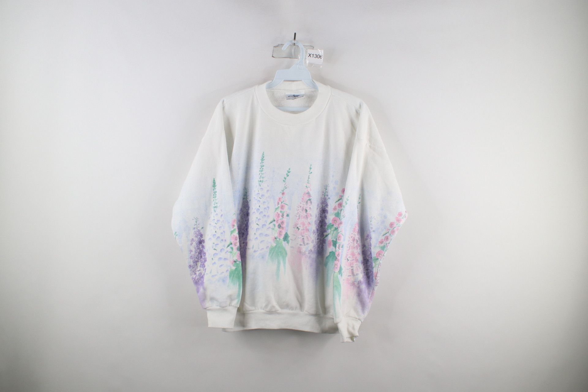 Vintage 90s Country Primitive Flower Crewneck Sweatshirt USA