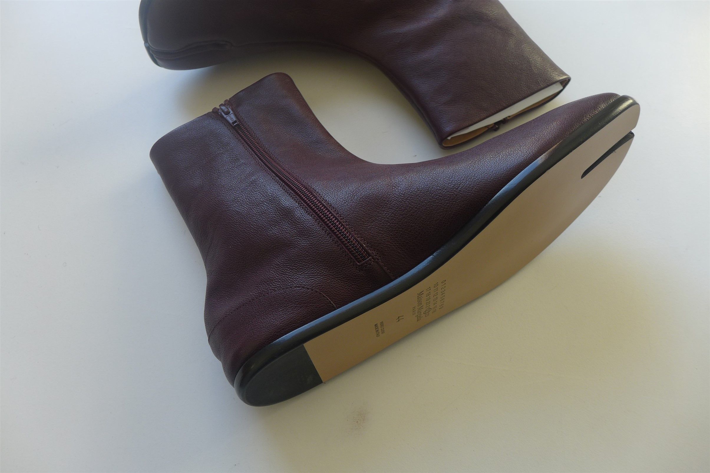 Maison Margiela Margiela Tabi Ankle Boots - Burgundy Camel Leather Size US 11 / EU 44 - 8 Thumbnail