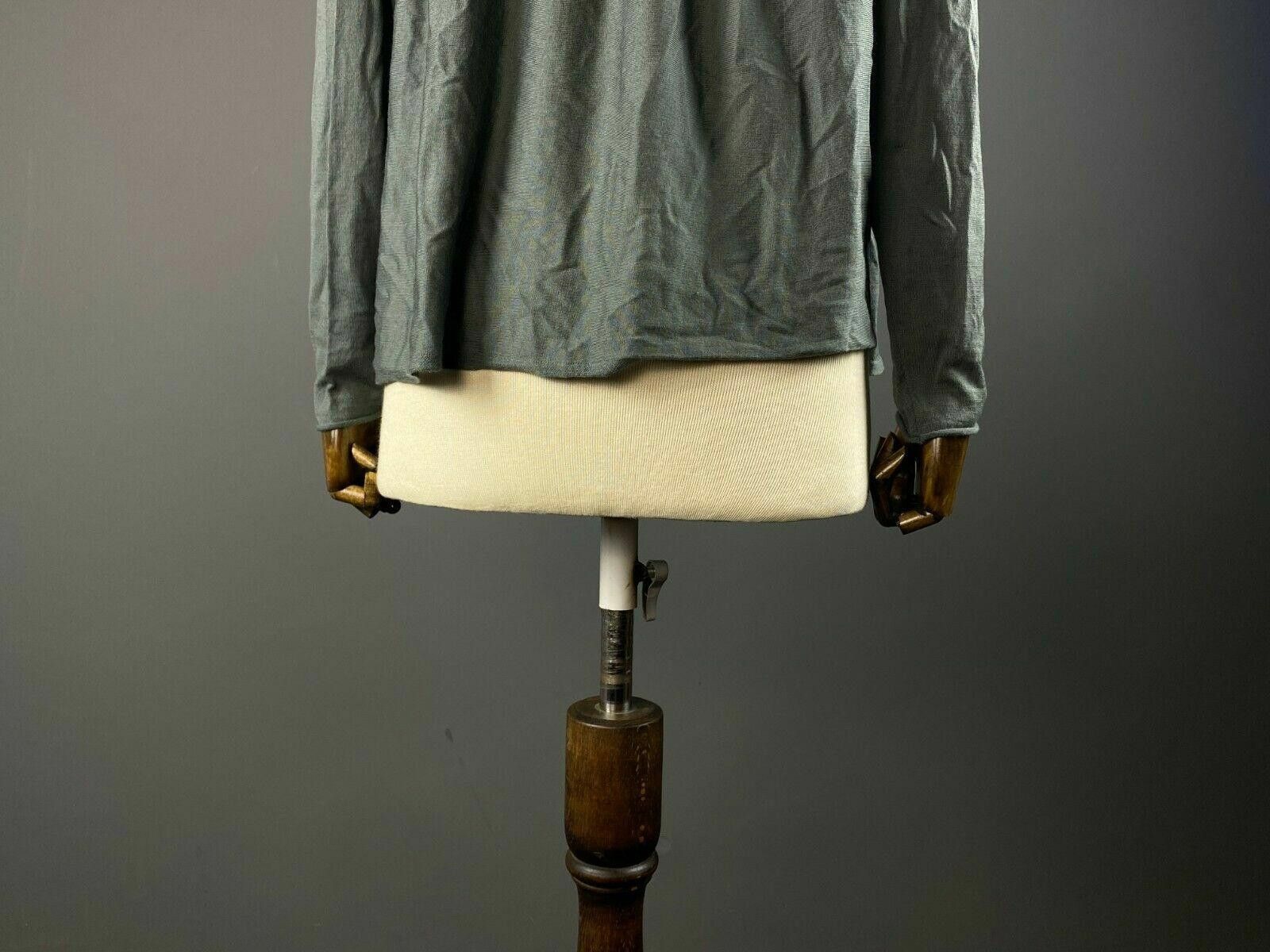Designer Hemisphere Grey 100% Merino Wool Cardigan Sweater Size 36 Size M / US 6-8 / IT 42-44 - 8 Thumbnail