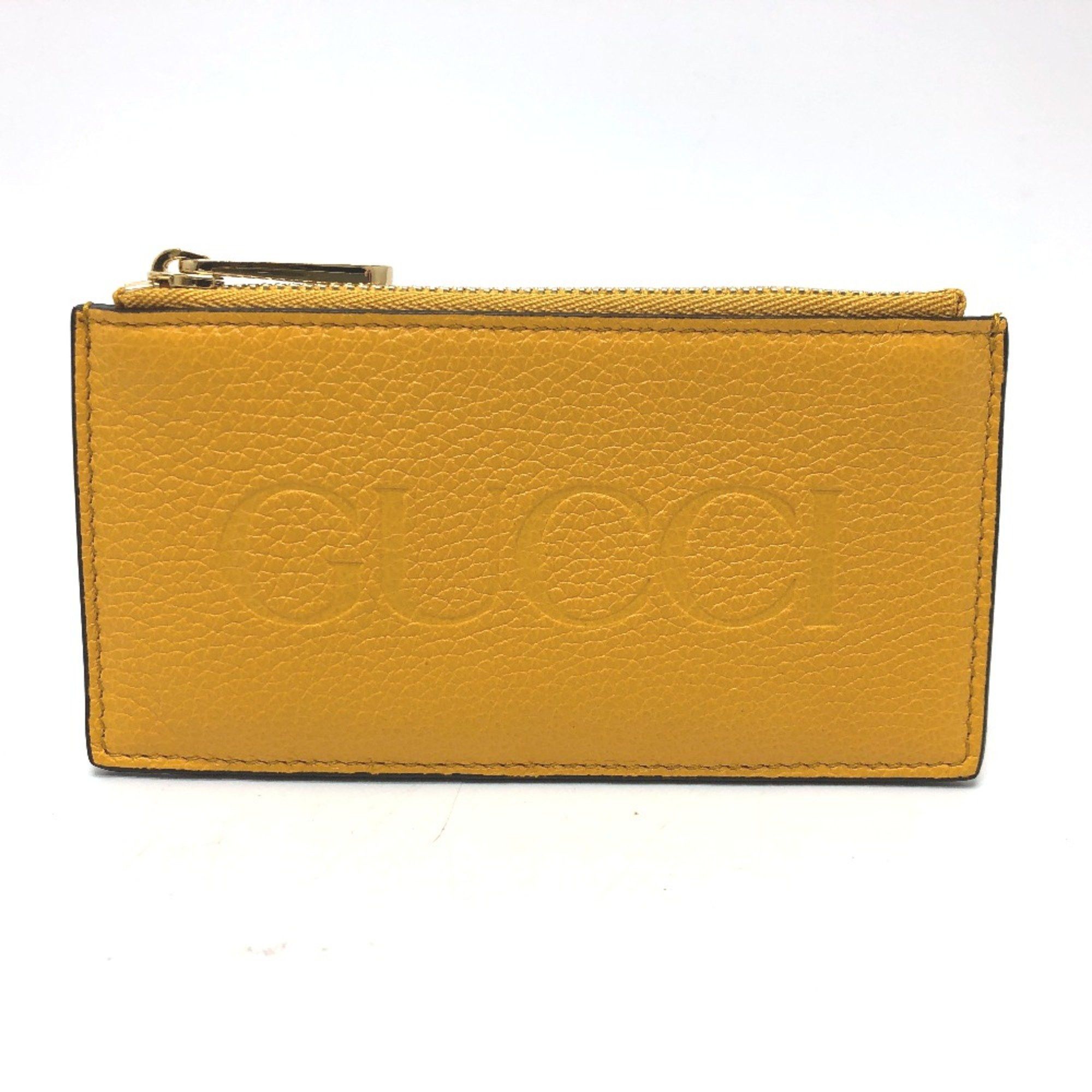 Gucci Gucci 725550 Card Case coin purse yellow GoldHardware Size ONE SIZE - 1 Thumbnail