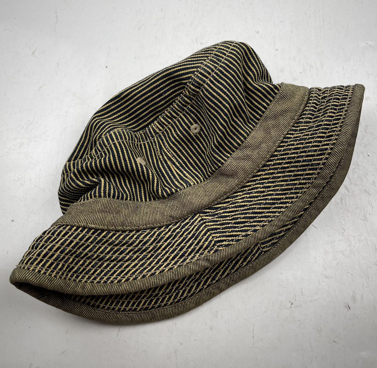 Japanese Brand striped bucket hat tc49 Size ONE SIZE - 2 Thumbnail
