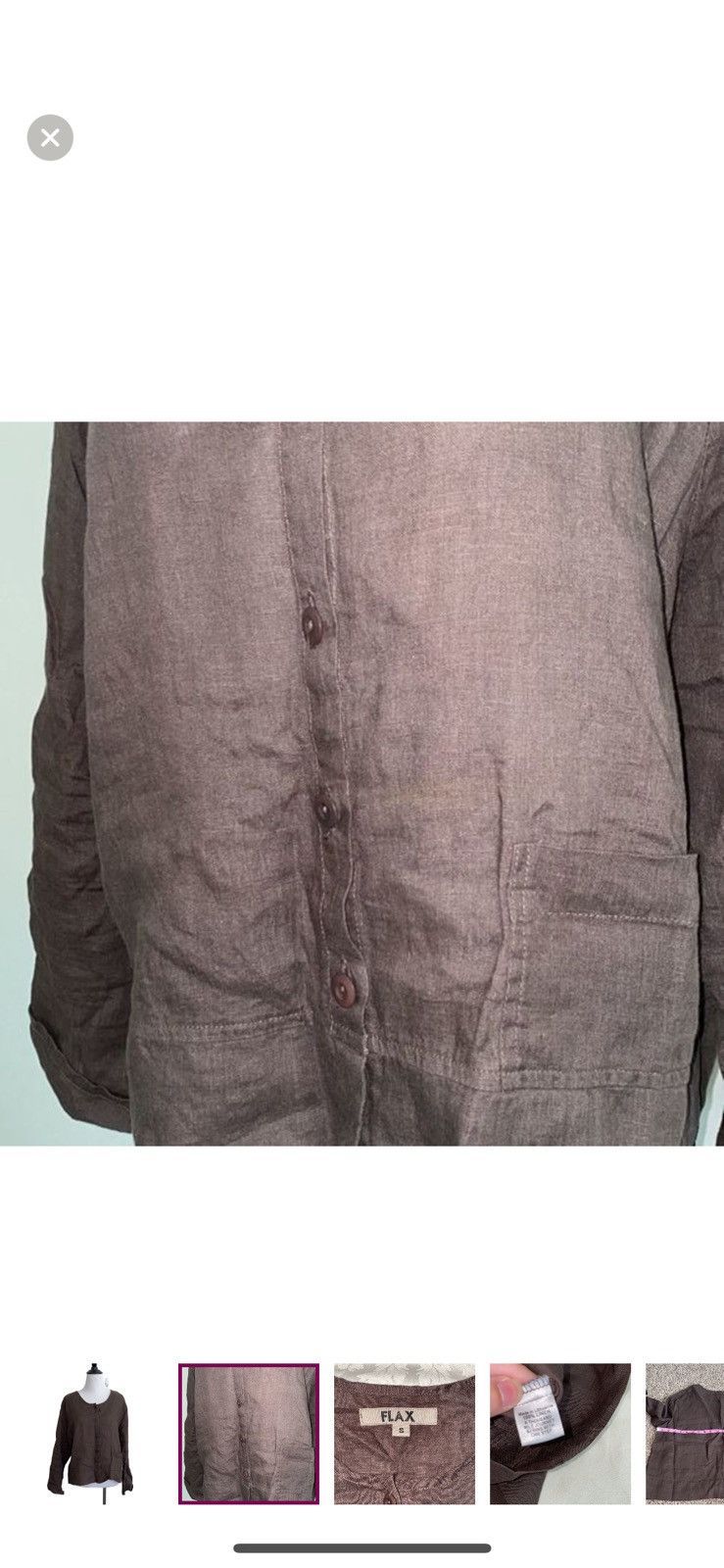 FLAX Flax small linen button down blazer Size S / US 4 / IT 40 - 2 Thumbnail
