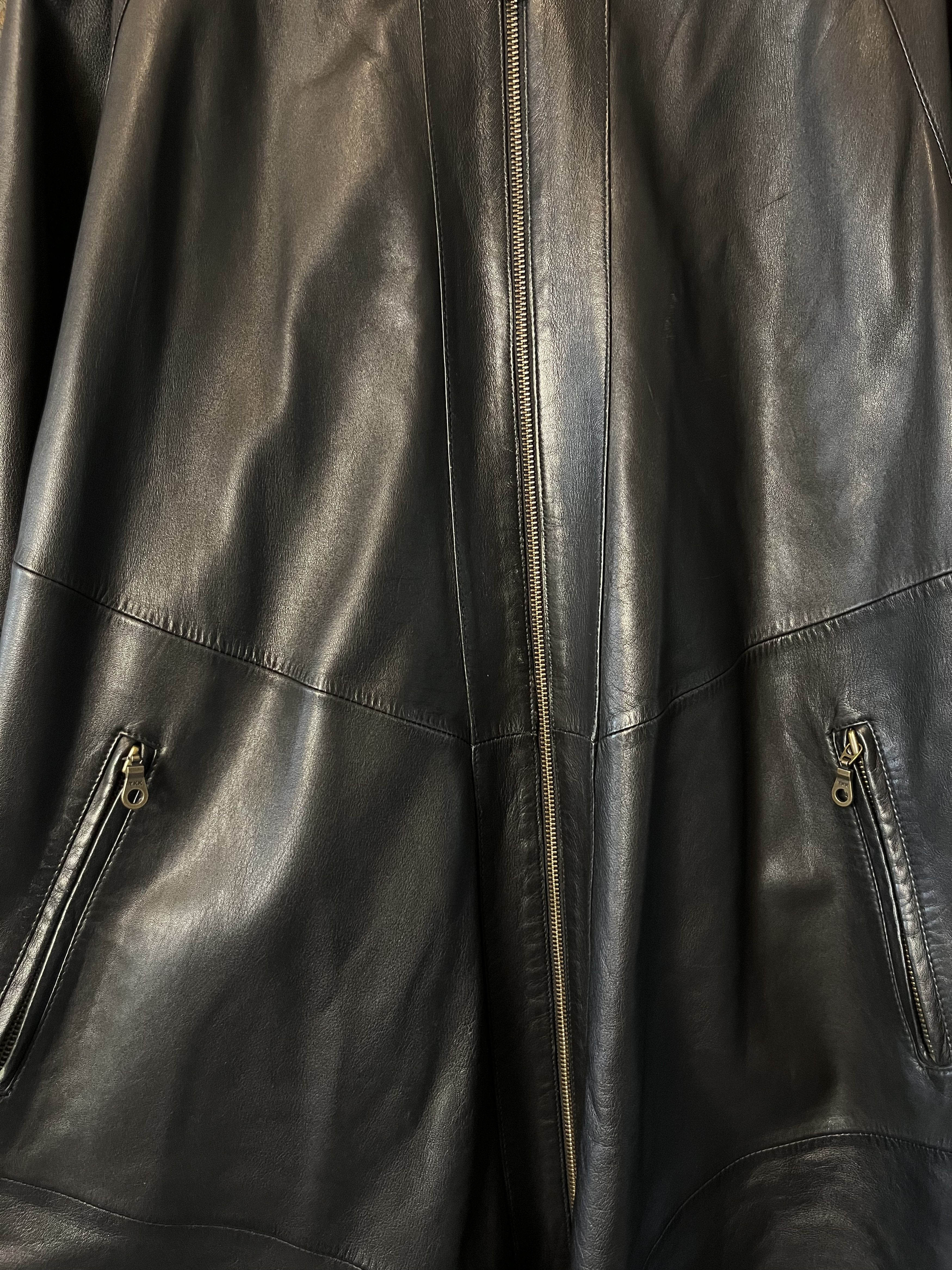 Vintage Vintage 90s Avant Garde Leather Long Coat Size US M / EU 48-50 / 2 - 4 Thumbnail