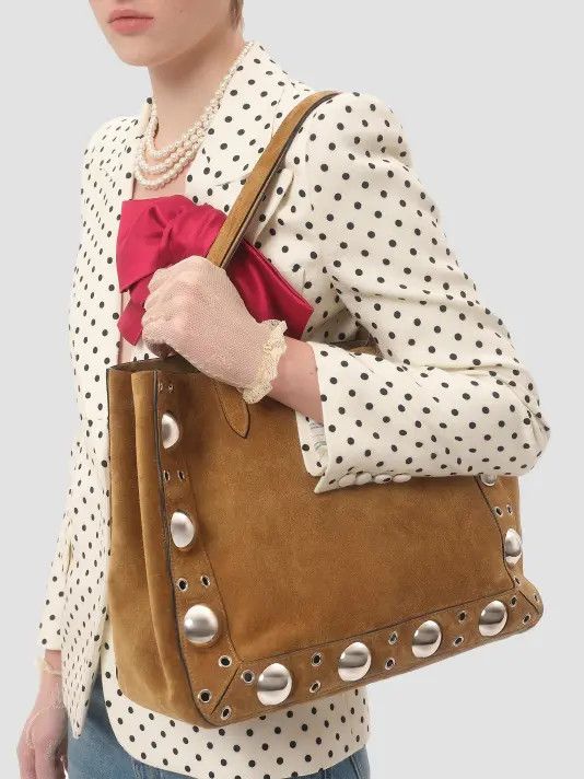 Valentino os11x0926 Size: OS / Medium Nellcôte Suede Shopping Bag Size ONE SIZE - 7 Thumbnail