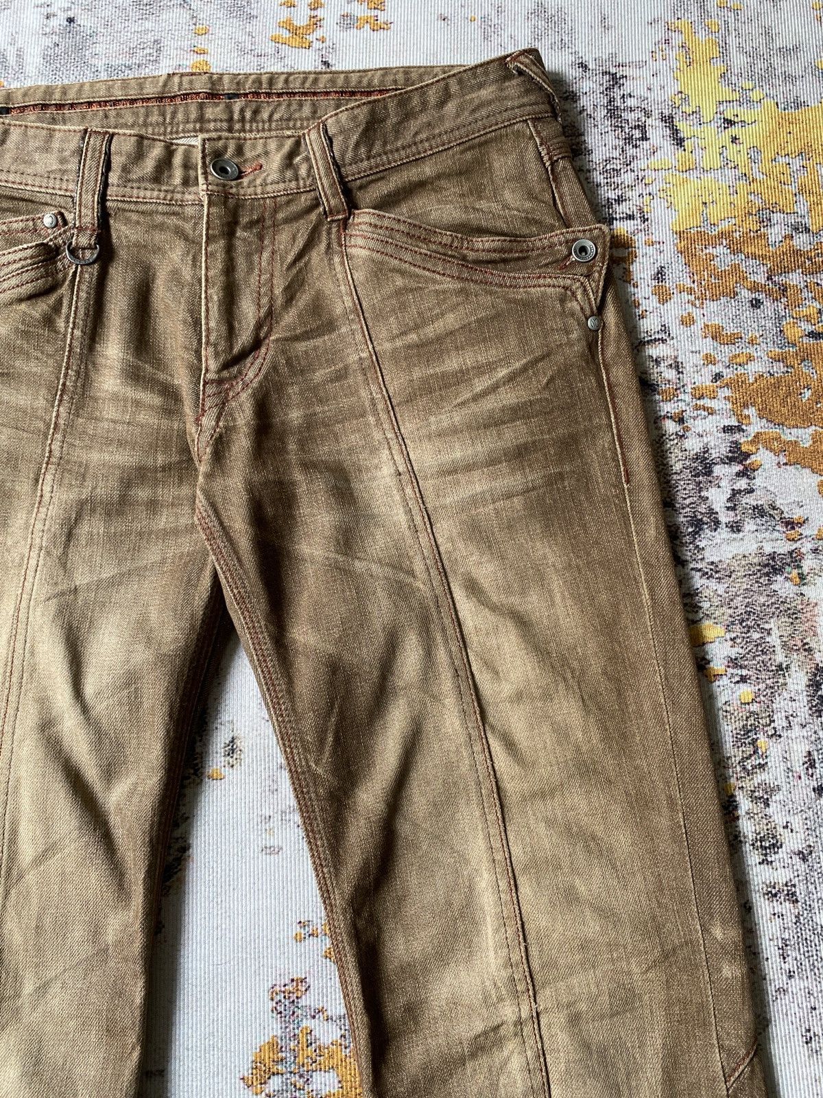 Japanese Brand Nicole Club For Men NCFM Faded Brown Design Denim Size US 32 / EU 48 - 7 Thumbnail