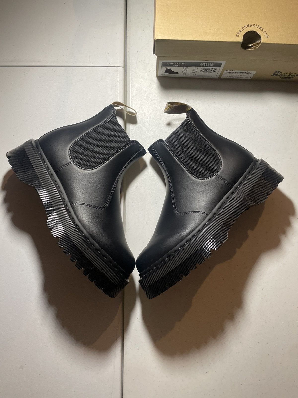 Black 2976 Felix Platform Chelsea Boots