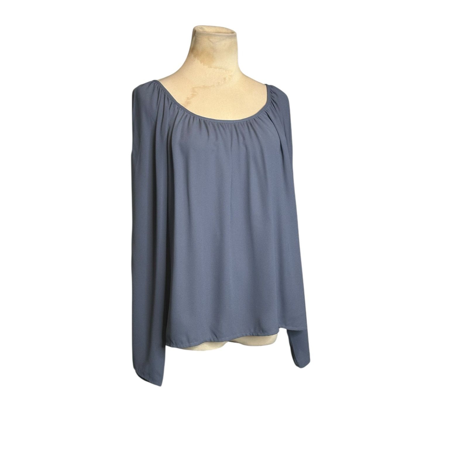 Forever 21 Forever 21 blue long sleeves tunic blouse size Large Size L / US 10 / IT 46 - 9 Thumbnail