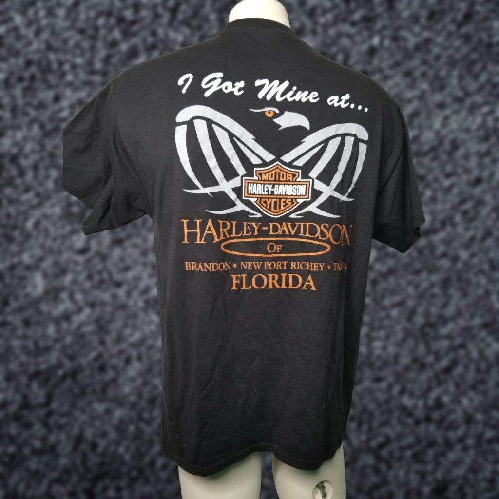 Harley Davidson Harley Davidson Shirt Mens L I Got Mine New Port Richey FL T Shirt Motorcycle Biker Size US L / EU 52-54 / 3 - 1 Thumbnail