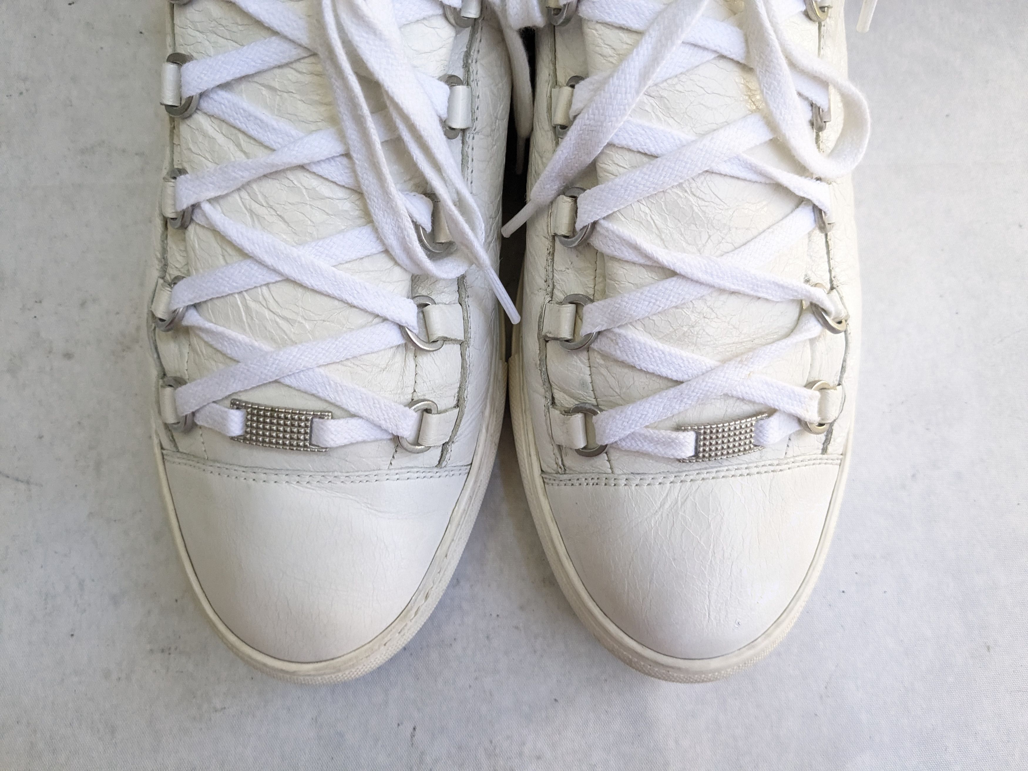 Balenciaga Balenciaga Arena Sneakers White 12 High Tops Leather Size US 12 / EU 45 - 2 Thumbnail