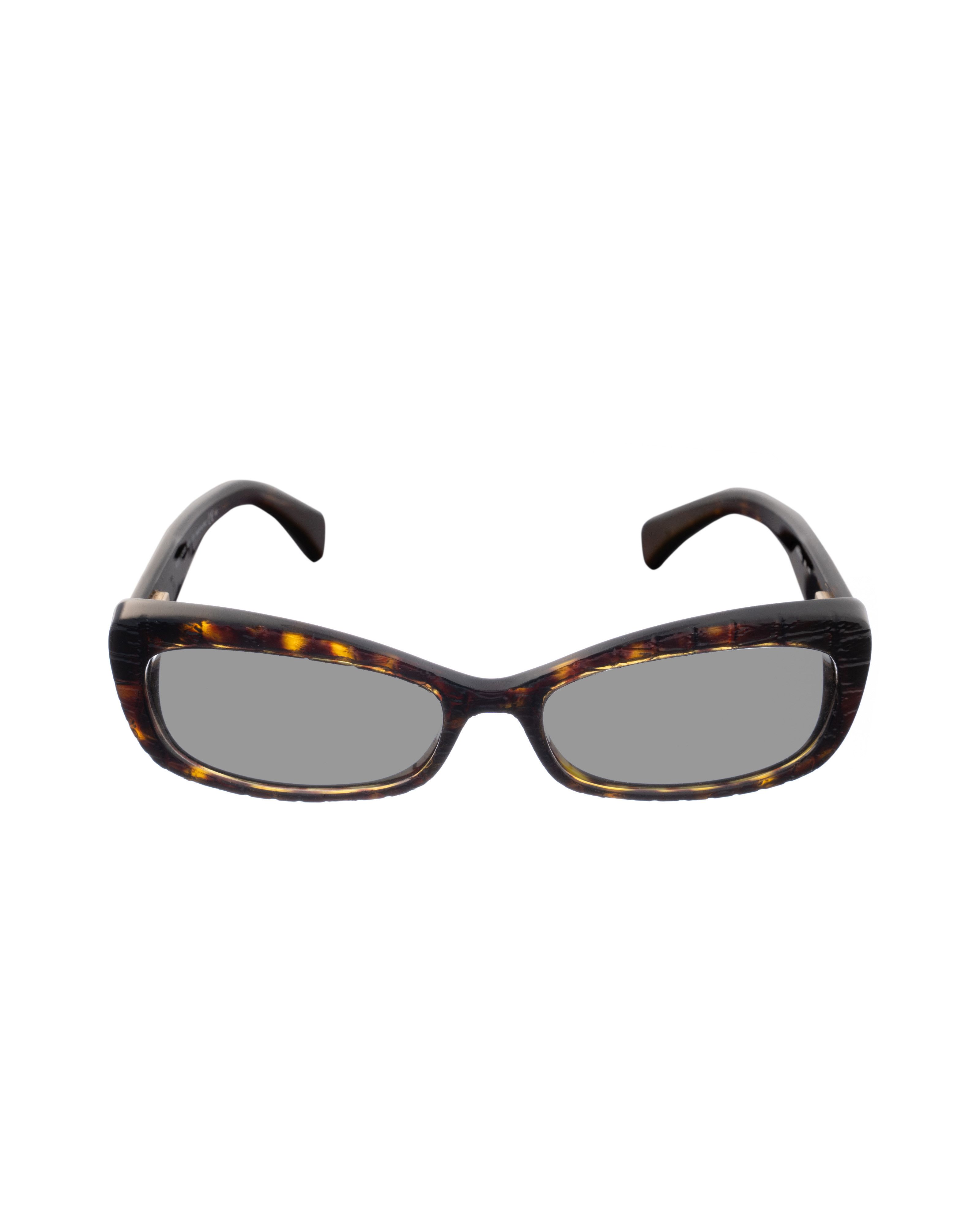 Alexander McQueen Alexander McQueen '90s Havana Crocodile Cat-Eye Sunglasses Size ONE SIZE - 1 Thumbnail