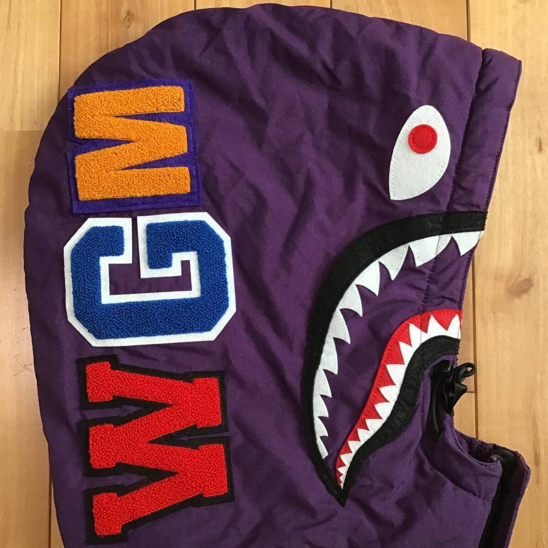 Bape BAPE Shark hoodie batting jacket a bathing ape purple yellow Size US M / EU 48-50 / 2 - 4 Thumbnail