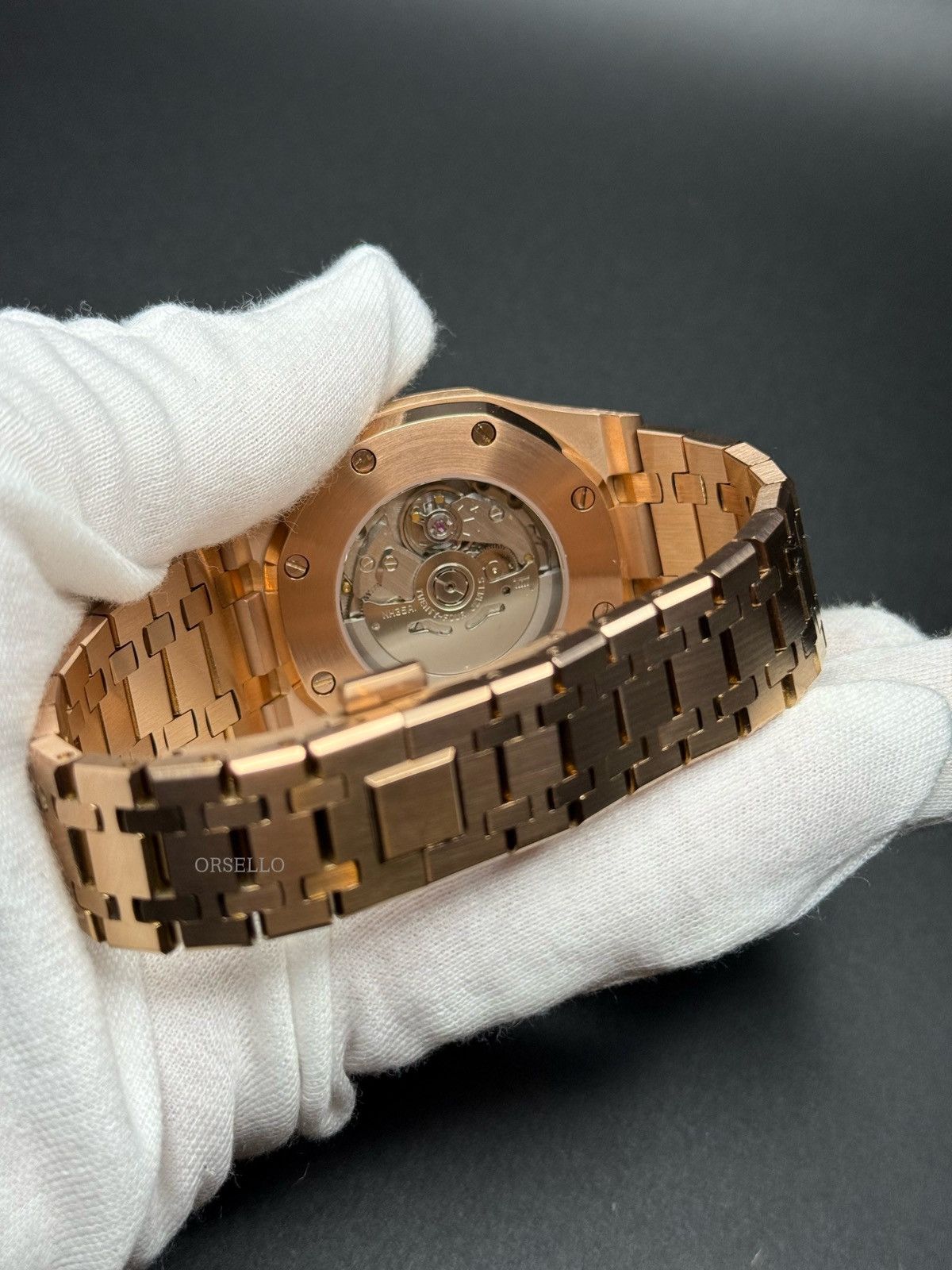 Seiko Seiko watch mod royal oak rose gold Size ONE SIZE - 3 Thumbnail