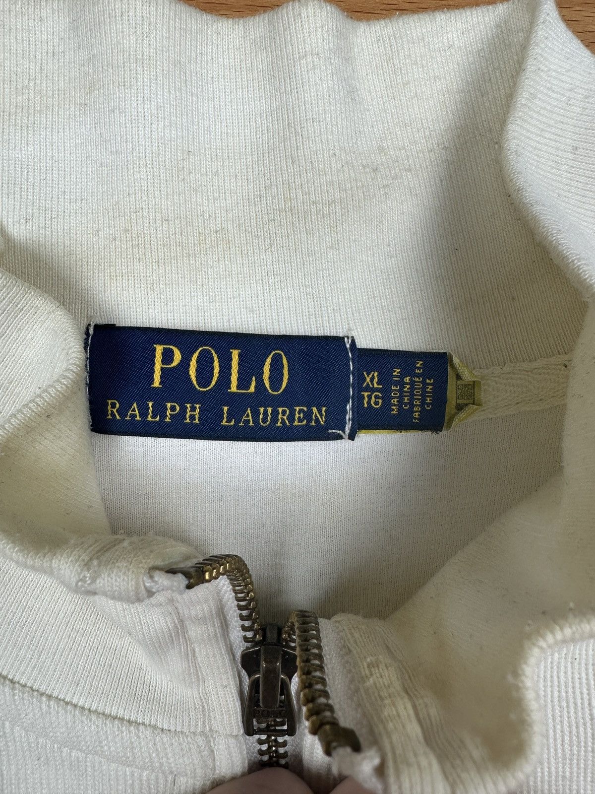 Ralph Lauren Ralph Lauren 1/4 Zip Size XL Creme White Size US XL / EU 56 / 4 - 4 Thumbnail