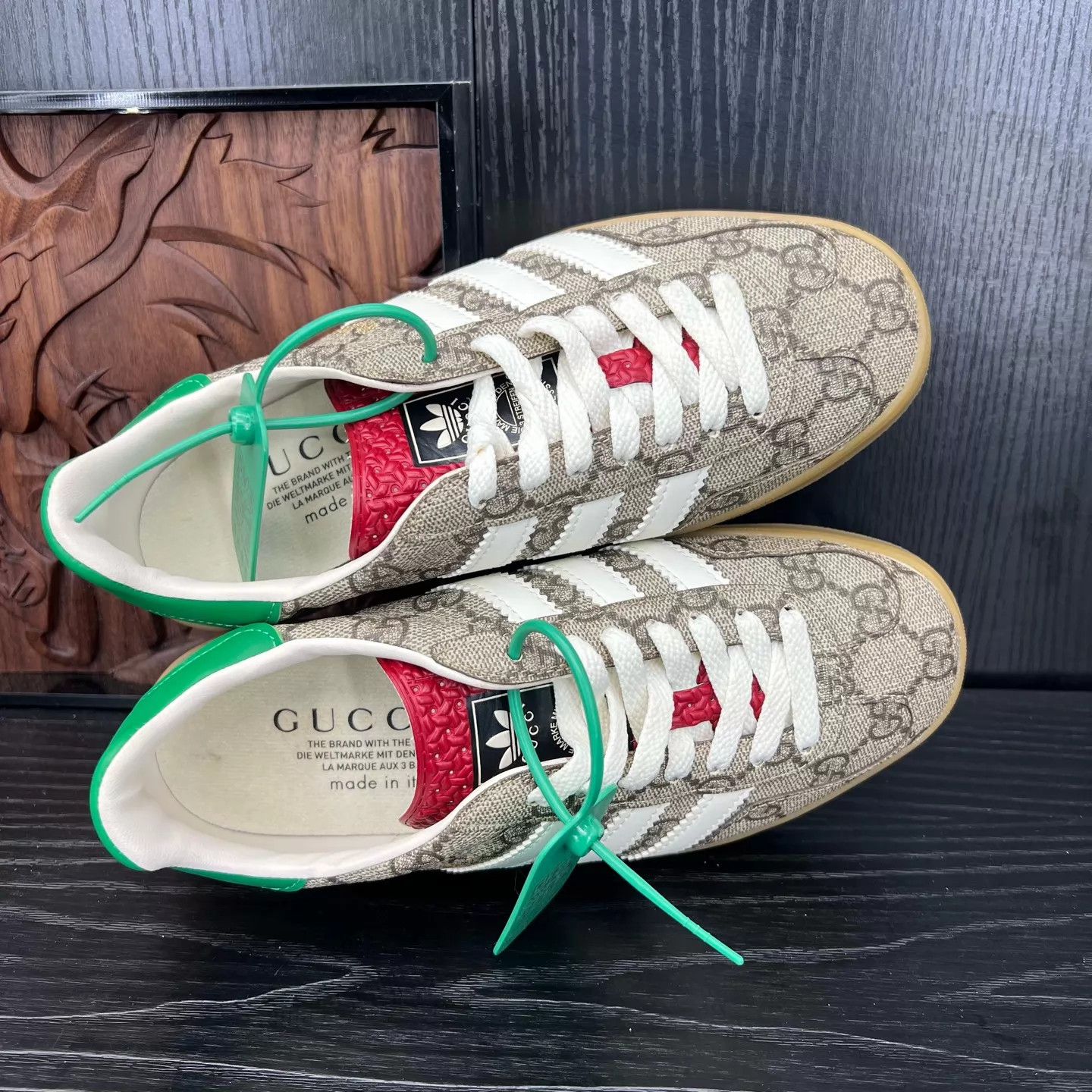 Gucci Gucci x Adidas Ebony Worn Once Women's 36 Sneakers Size US 5.5 / IT 35.5 - 2 Thumbnail