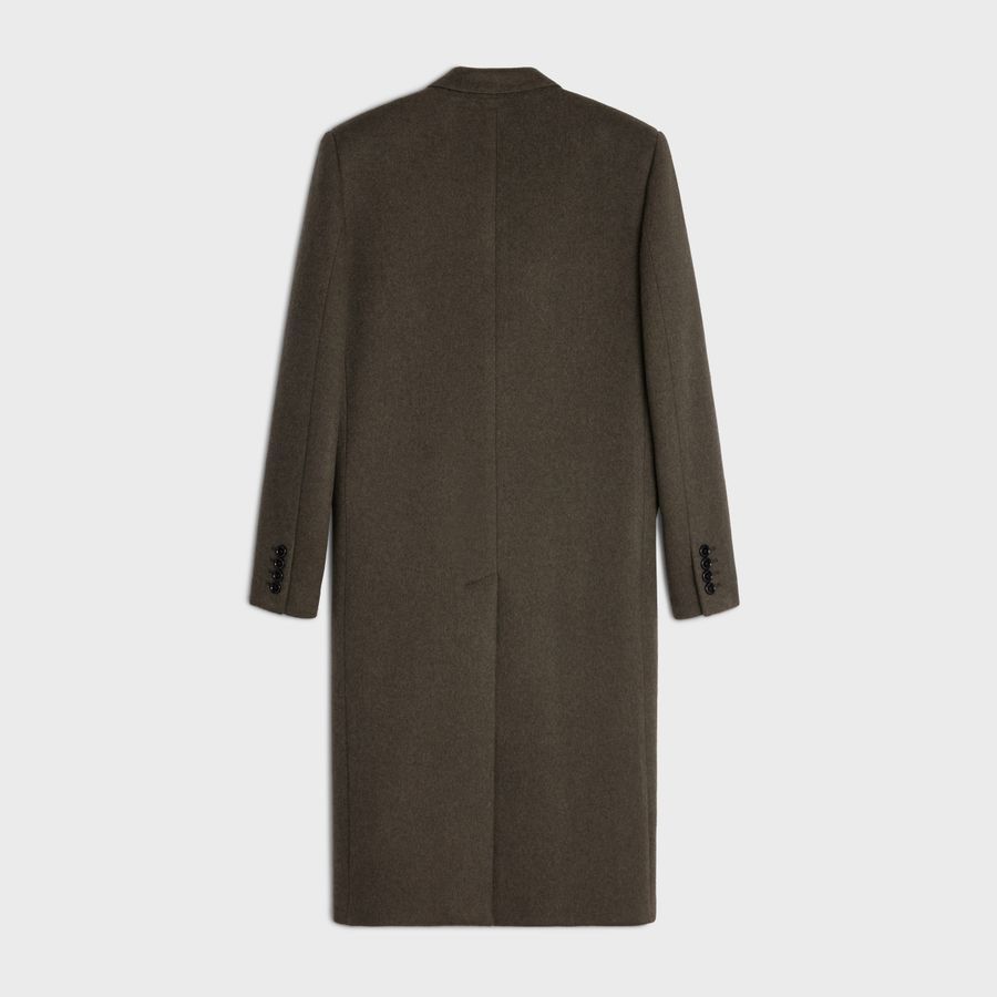 Celine o1loc1c1124 Overcoat in Double Face in Khaki/Melange Size S / US 4 / IT 40 - 2 Thumbnail