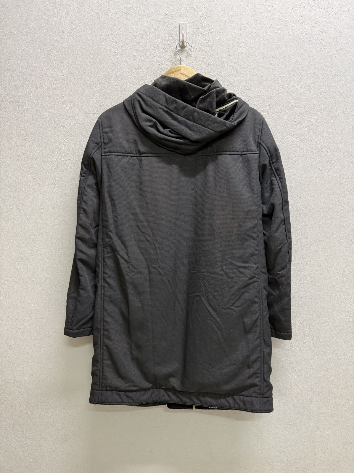 Jun Men Velvet Lined Parka Jacket Dark Green