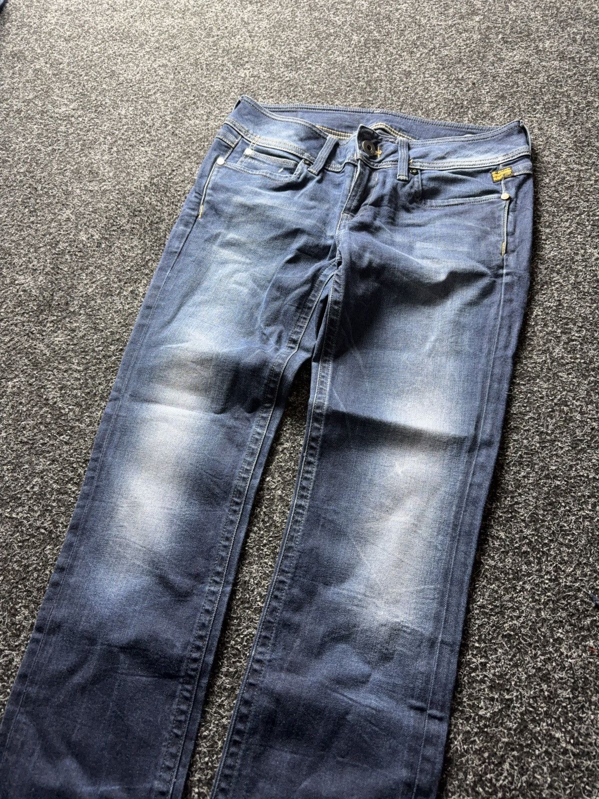 G-Star Vintage 00s Y2K G-Star RAW Straight Jeans Dark Wash Size 29" - 6 Thumbnail