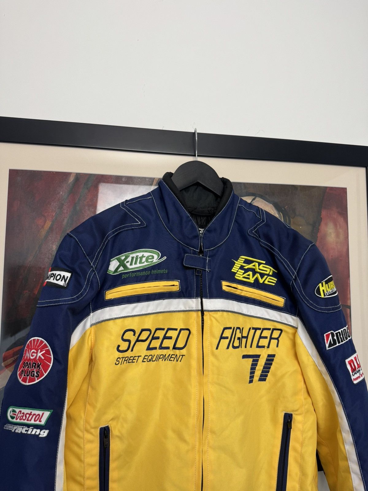 Vintage Vintage Y2k Bomber Racing Jacket Speed Fighter Rare Yellow Size US M / EU 48-50 / 2 - 3 Thumbnail