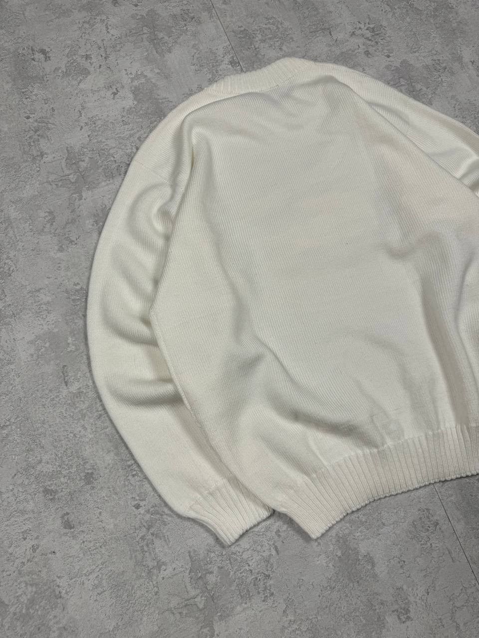 Lacoste Vintage Lacoste Y2K White Sweater Big Logo Size XL Size US XL / EU 56 / 4 - 8 Thumbnail