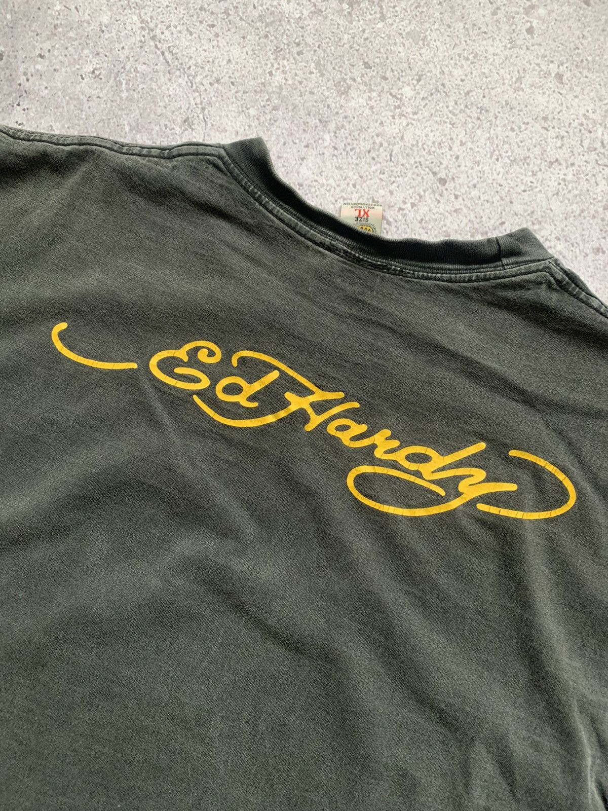 Ed Hardy × Vintage 🔥ED HARDY FADED T-SHIRT Size US XL / EU 56 / 4 - 9 Thumbnail