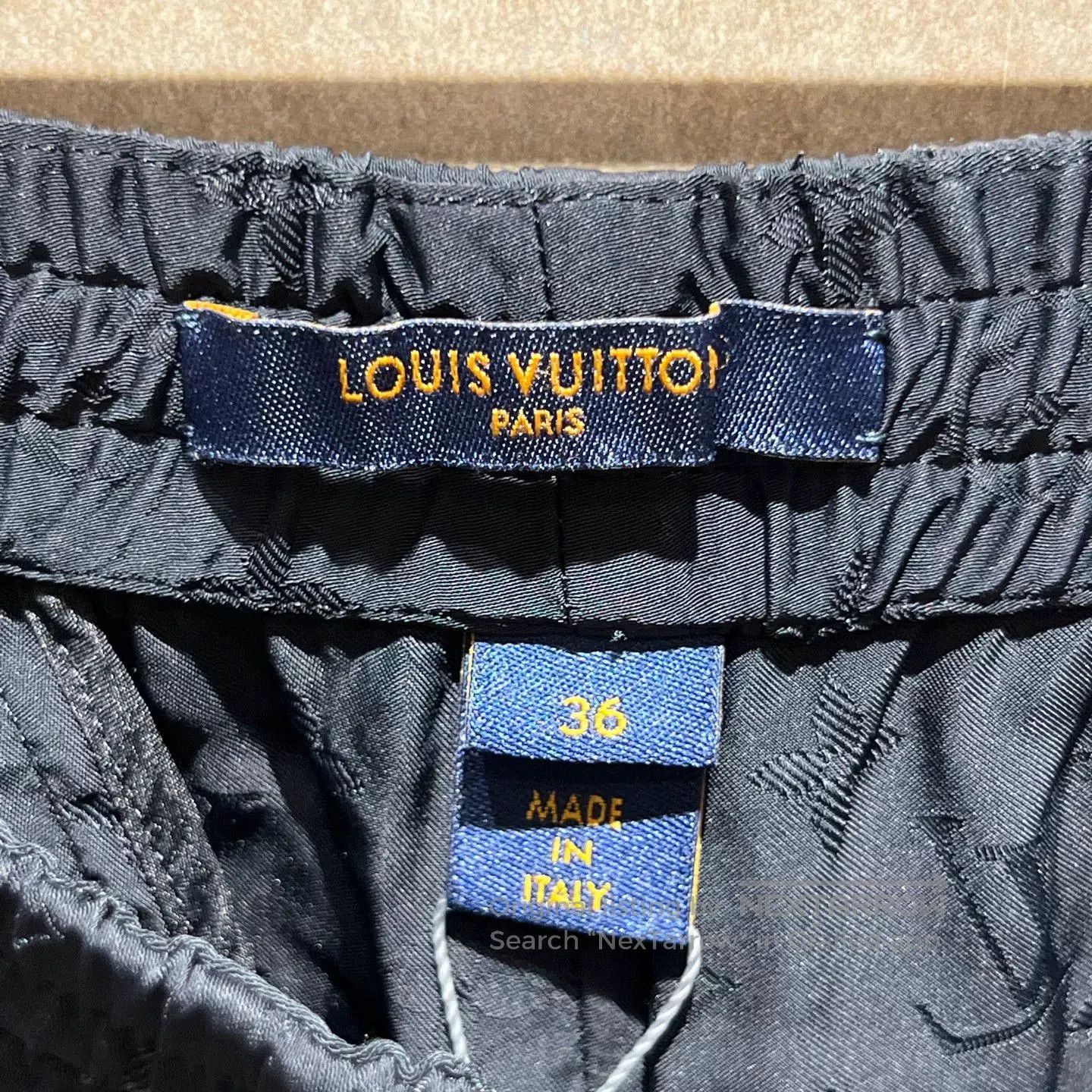 Louis Vuitton Louis Vuitton Black Monogram Full-Print Pants. Size 35" - 3 Thumbnail