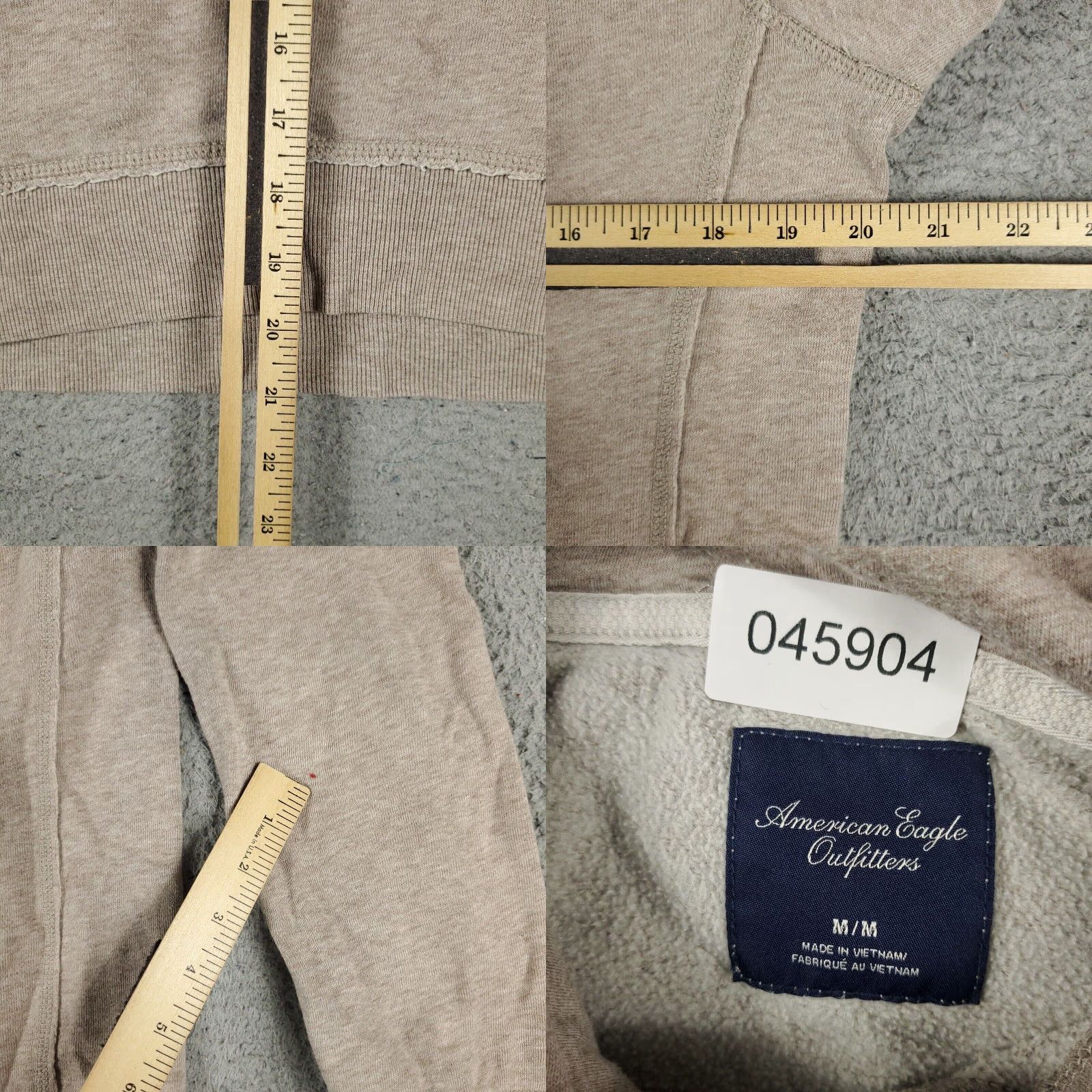 American Eagle Outfitters American Eagle Beige Hoodie Sweatshirt Women's Medium Cotton Blend Fleece Pullover Size M / US 6-8 / IT 42-44 - 8 Thumbnail