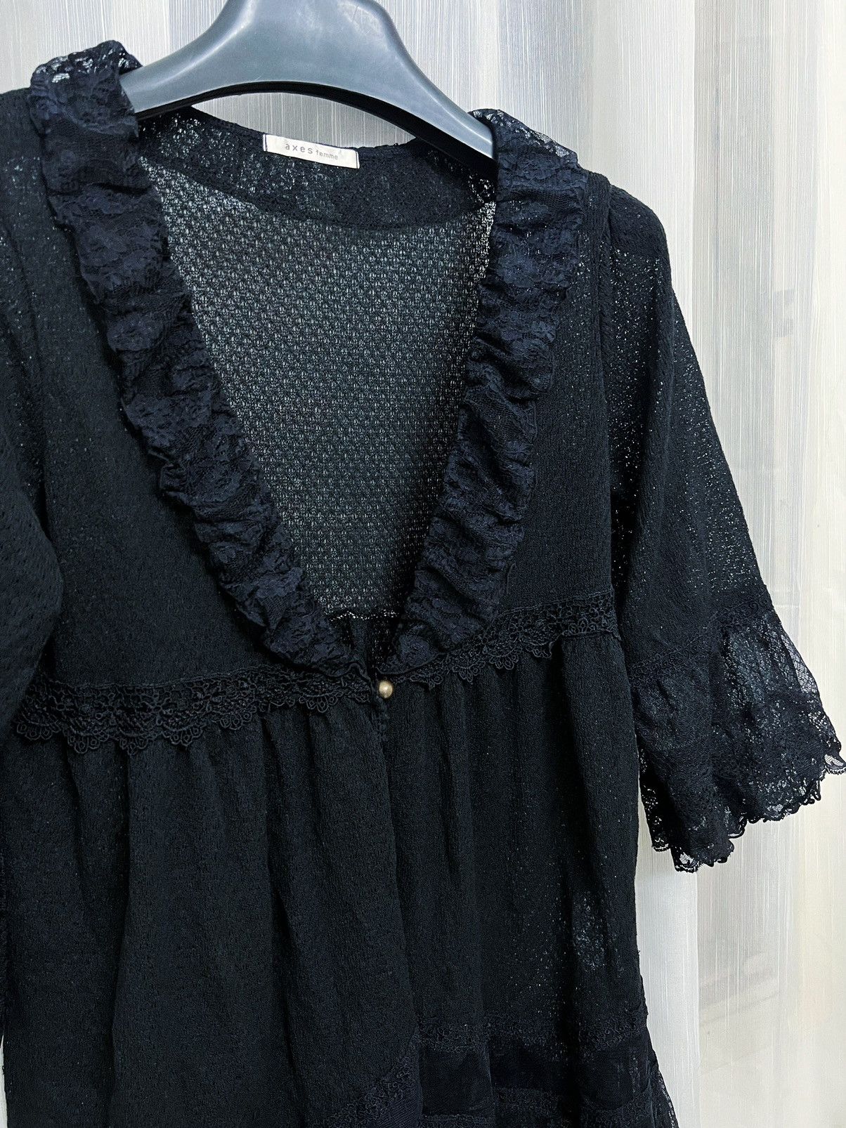 LIZ LISA Axes Femme black lace mesh cardigan 🖤🥀 Size ONE SIZE - 7 Thumbnail
