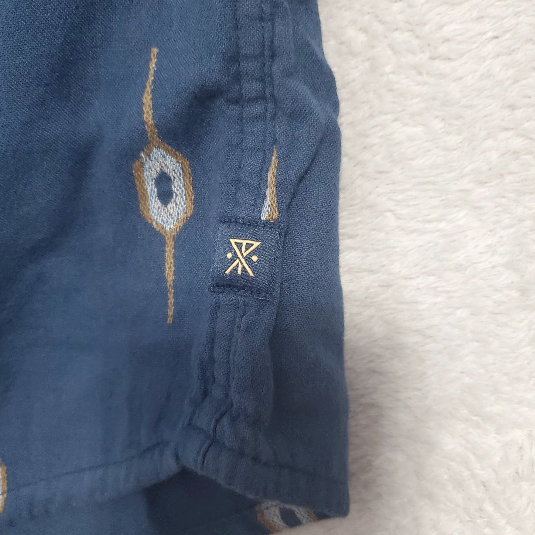 Roark Roark Journey SS Woven Shirt Men M Castagno Nannai Blue Organic Cotton Outdoors Size US M / EU 48-50 / 2 - 7 Thumbnail
