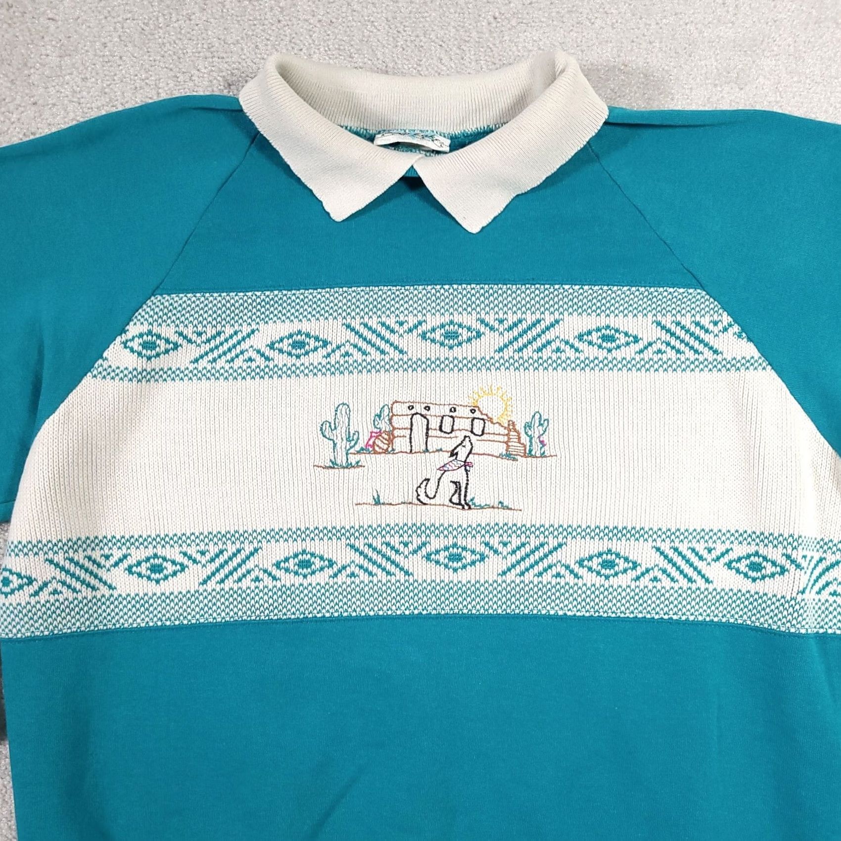 Vintage VINTAGE Great Lakes Apparel Blue Long Sleeve Desert Scene Sweatshirt Size 1X Men? Women? Size XL / US 12-14 / IT 48-50 - 3 Thumbnail