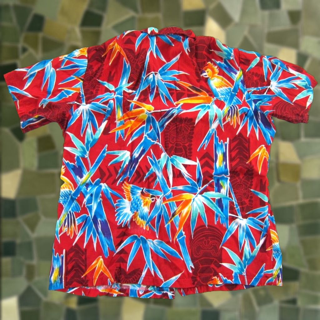 Vintage VINTAGE Kennington 100% Rayon Red Blue Yellow Floral Short Sleeve Hawaiian Shirt Large Size US L / EU 52-54 / 3 - 1 Thumbnail