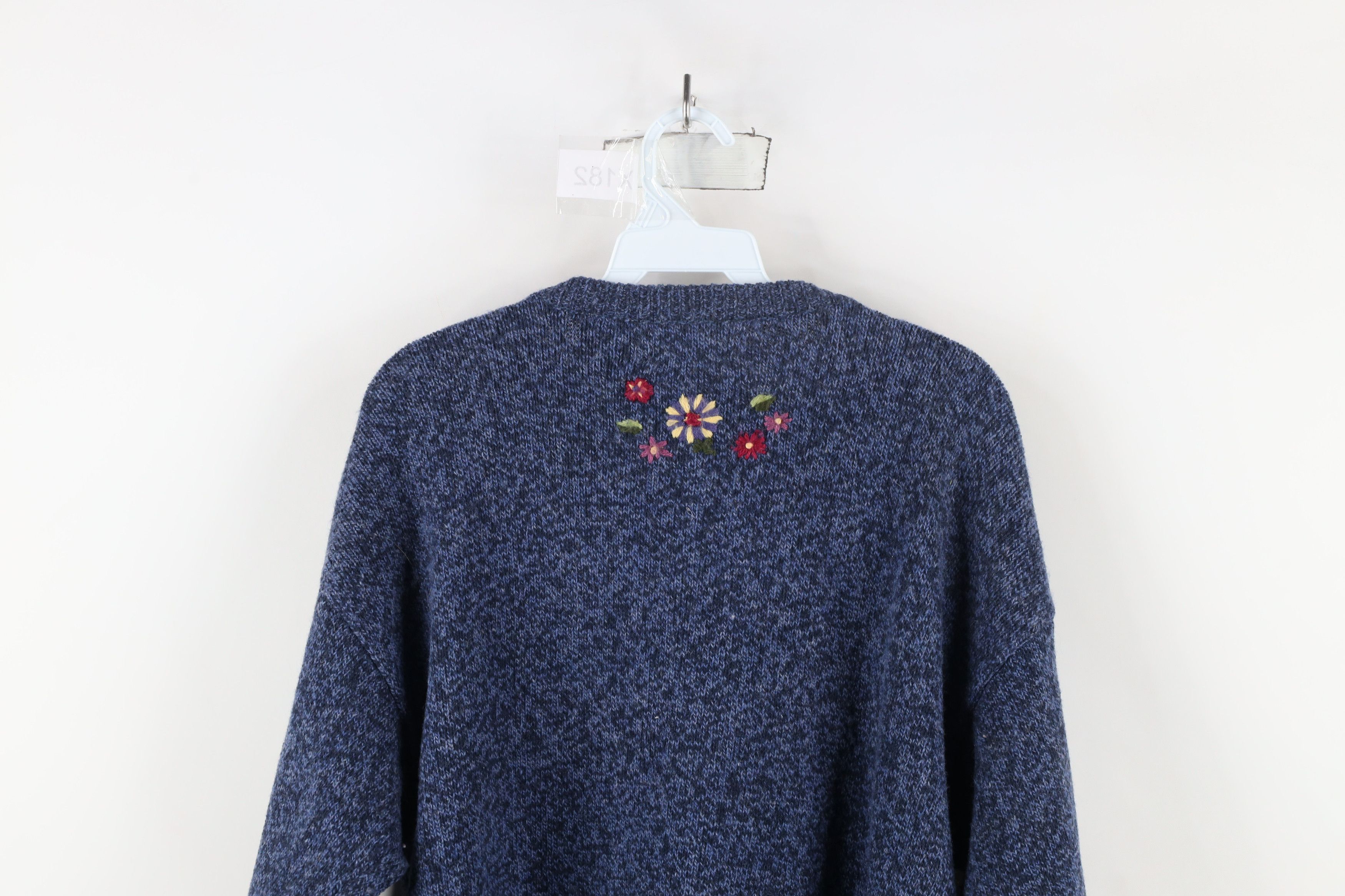Vintage Vintage 90s Country Primitive Embroidered Cardigan Sweater Size L / US 10 / IT 46 - 11 Thumbnail