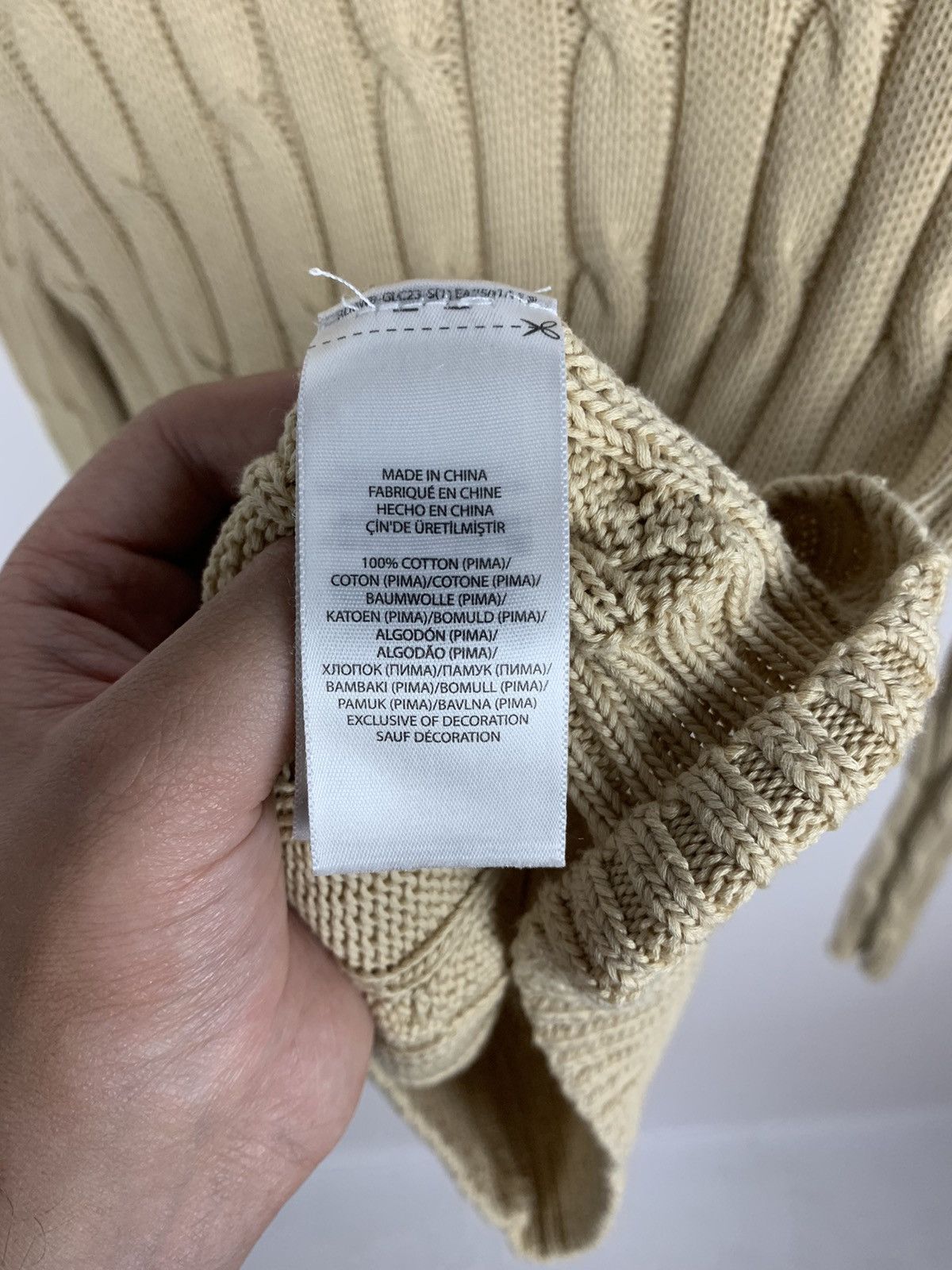 Polo Ralph Lauren Polo Ralph Lauren Cable Knit Sweater Size XS Beige Luxury Size XS / US 0-2 / IT 36-38 - 8 Thumbnail