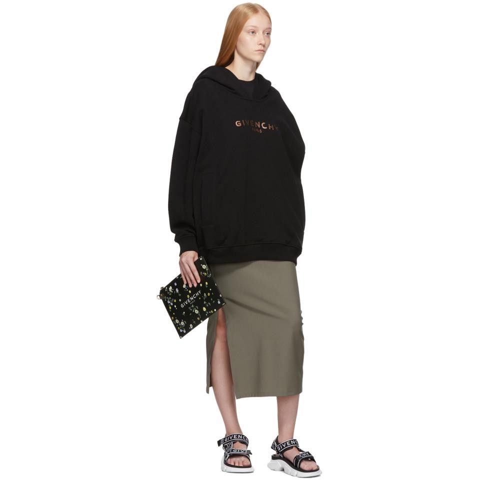 Givenchy Rose Gold Metallic Logo Oversized Hoodie Size S / US 4 / IT 40 - 3 Thumbnail