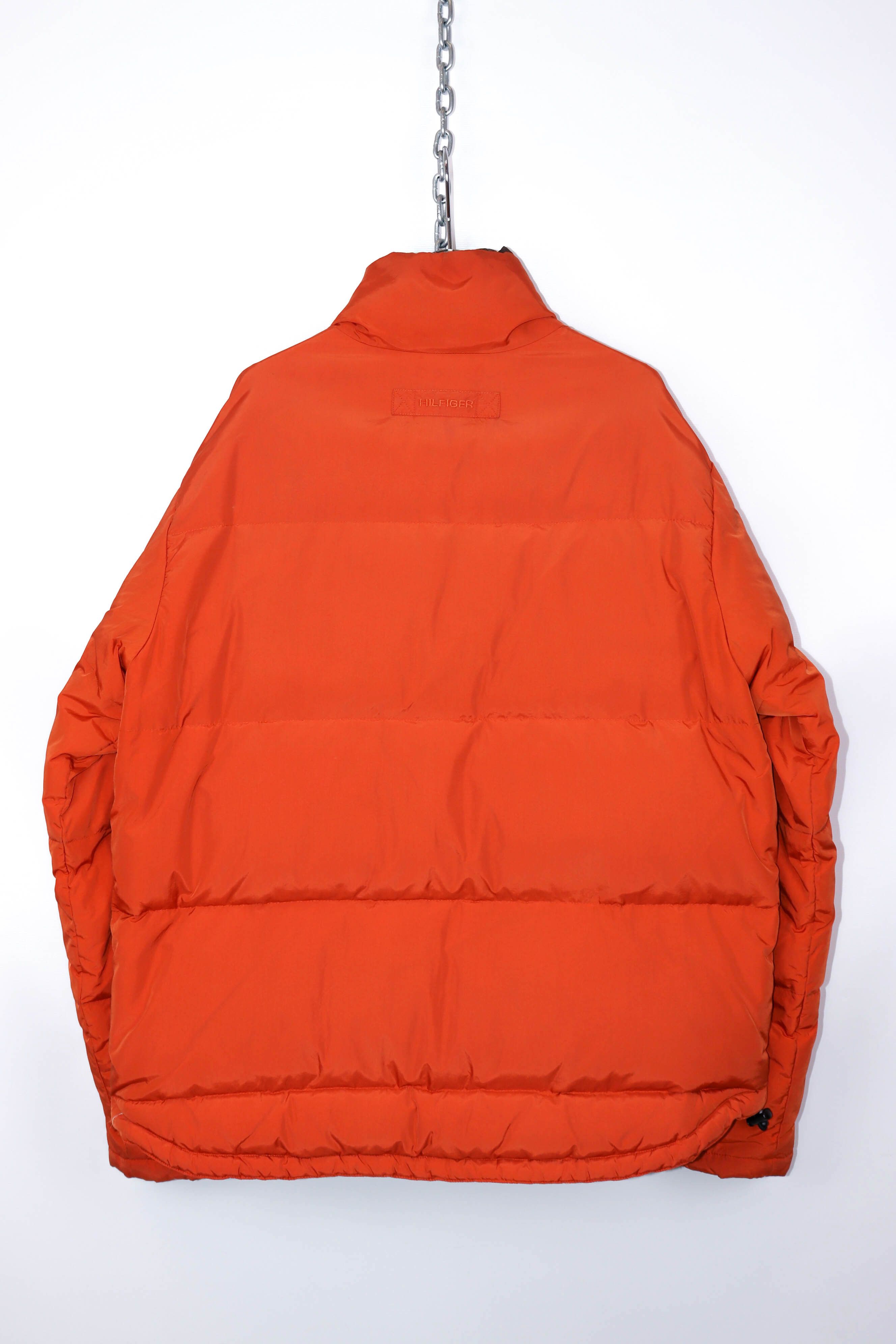 Tommy Hilfiger Tommy Hilfiger Vintage Orange Nylon Down Puffer Jacket Size US L / EU 52-54 / 3 - 2 Thumbnail