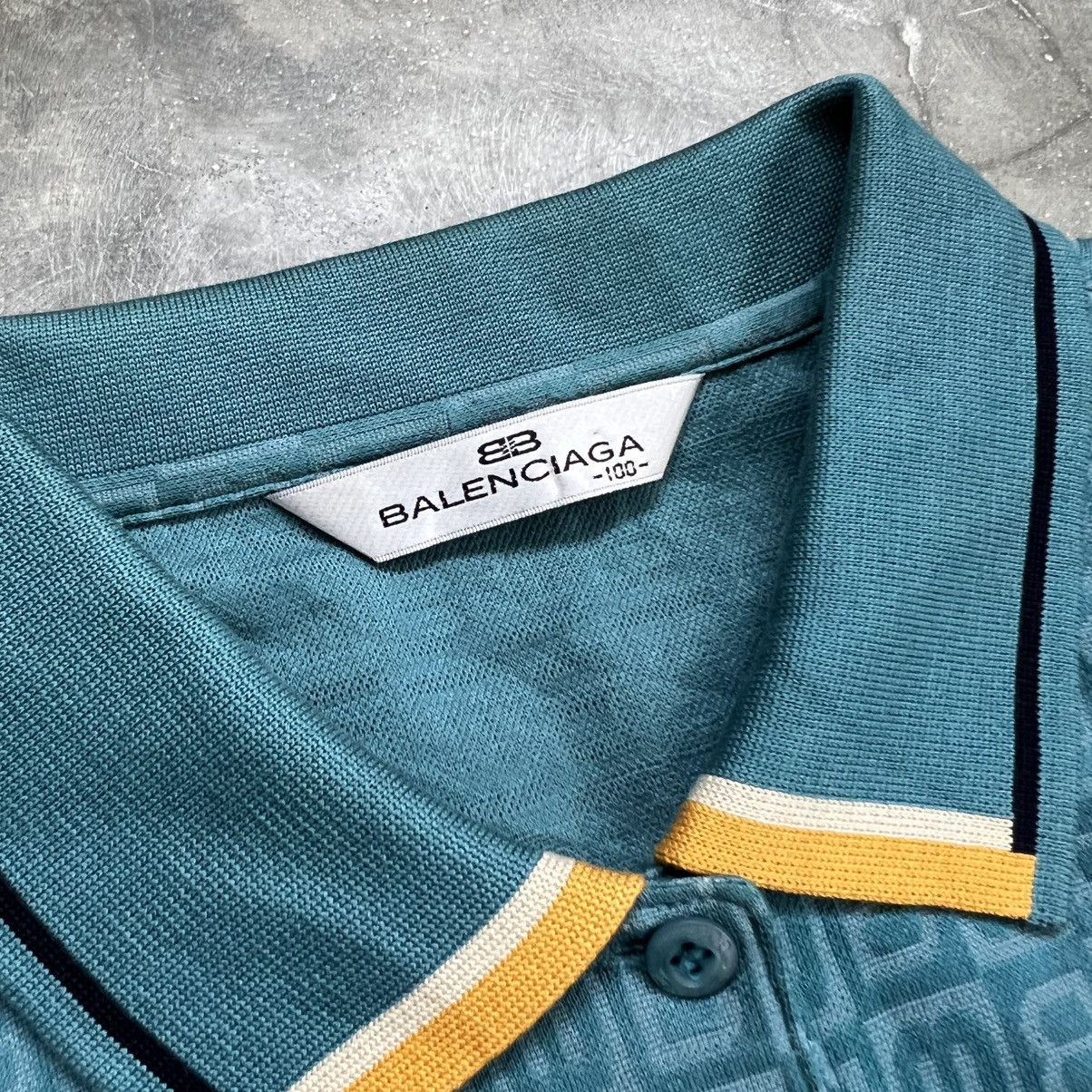 Balenciaga Vintage 90s Balenciaga Monogram Polo Longsleeve Shirt Size US L / EU 52-54 / 3 - 6 Thumbnail