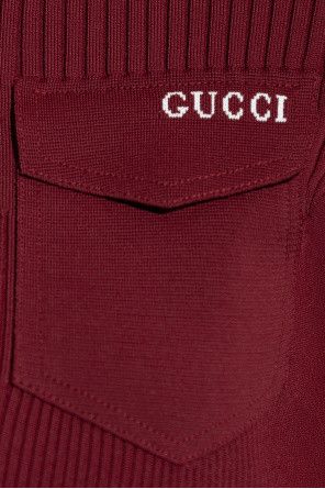 Gucci o1la5ras0526 Rib Fabric T-Shirt Top With Intarsia Size L / US 10 / IT 46 - 5 Thumbnail