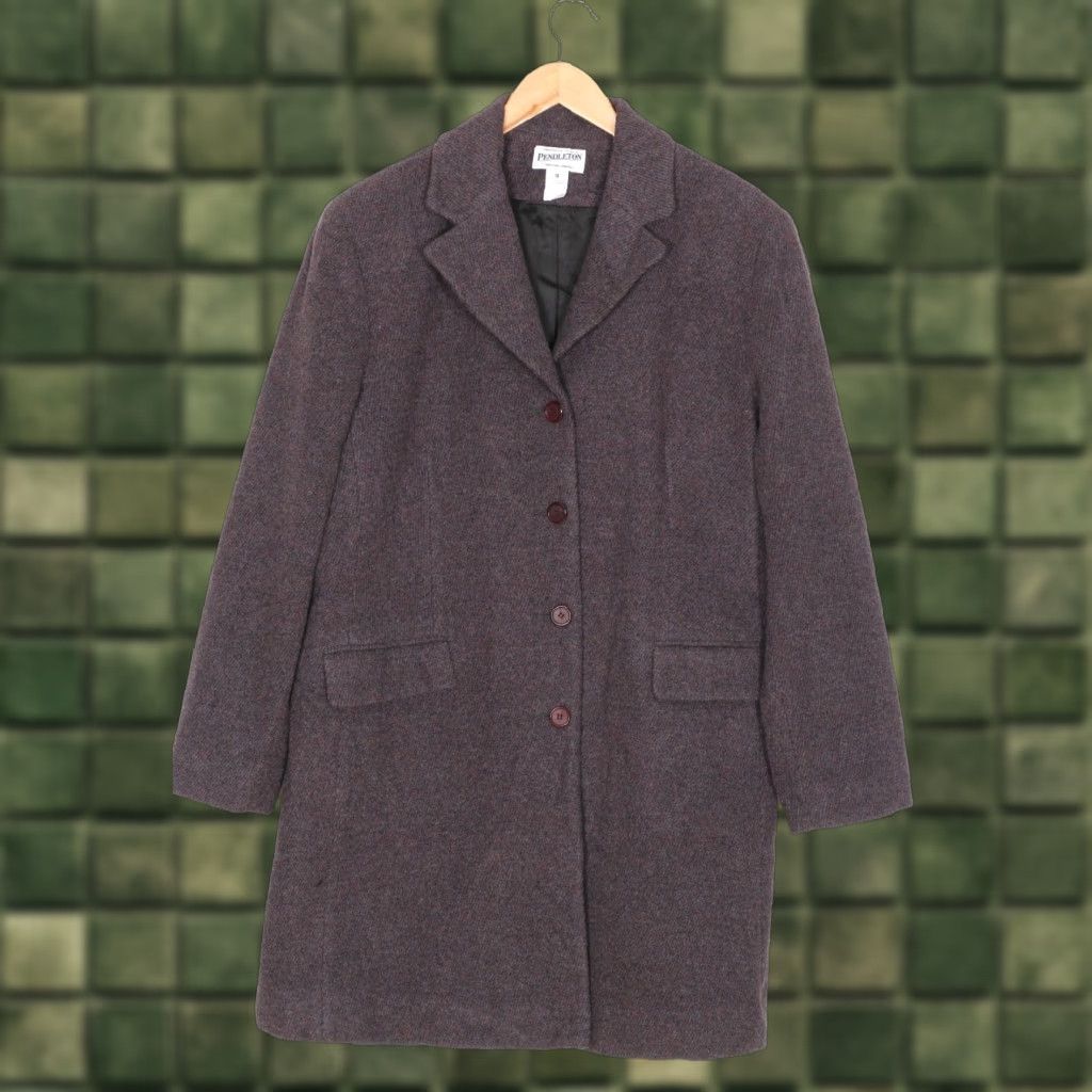 Pendleton PENDLETON Wool Coat Women Size 18 MJ5377 - Overcoat, Regular, Purple, Wool, 18, Coat, Women Size XXL / US 16-18 / IT 52-54 - 1 Thumbnail