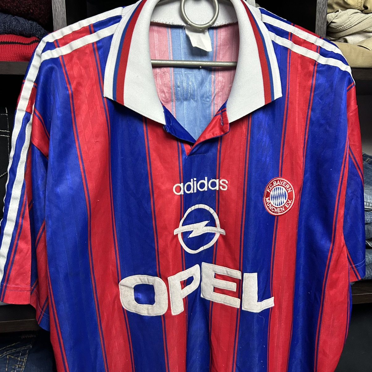 Adidas Vintage Adidas Bayern Munchen 1995 opel kreuzer player jersy Size US XL / EU 56 / 4 - 3 Thumbnail