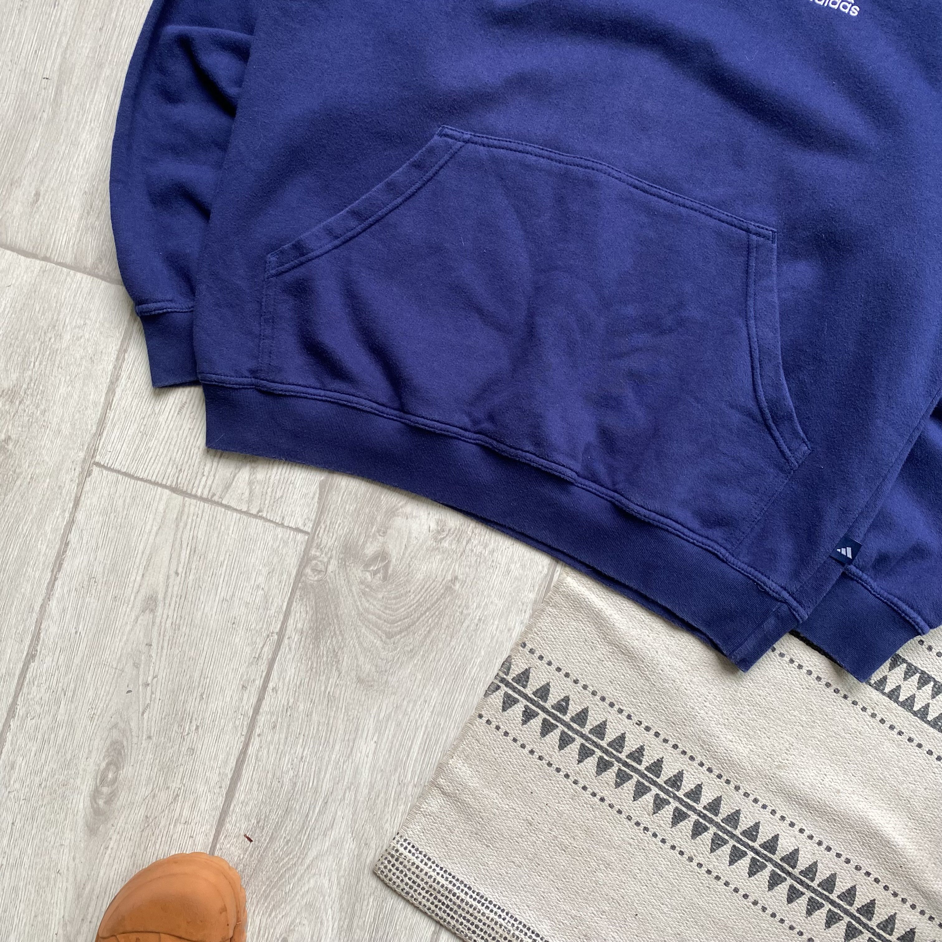 Adidas 🫐 Vintage 90s Adidas hoodie Y2K mini logo Size US L / EU 52-54 / 3 - 3 Thumbnail