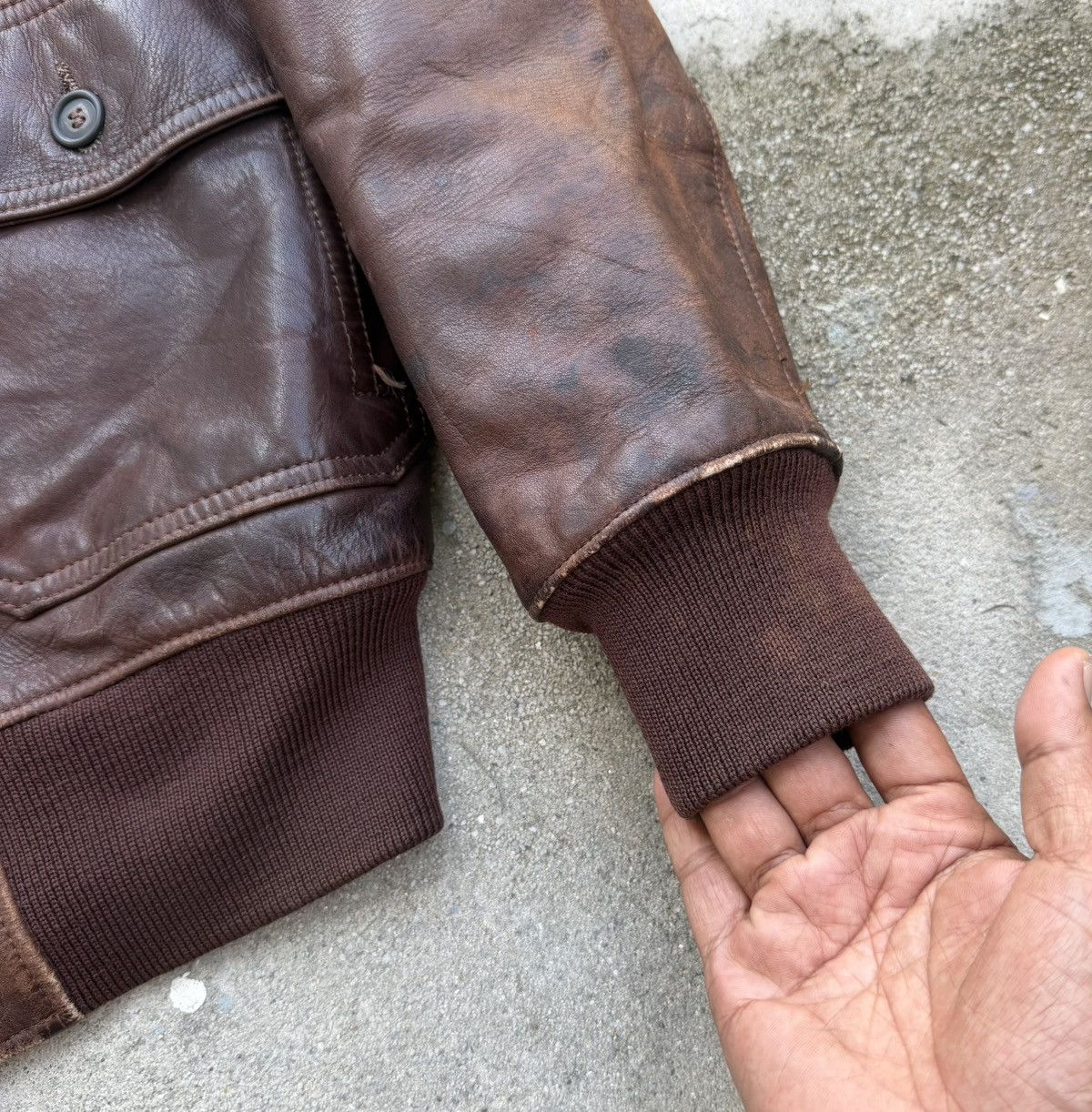 Golden Bear Vintage 70s Golden Bear Leather Flight Jacket Size US M / EU 48-50 / 2 - 13 Thumbnail