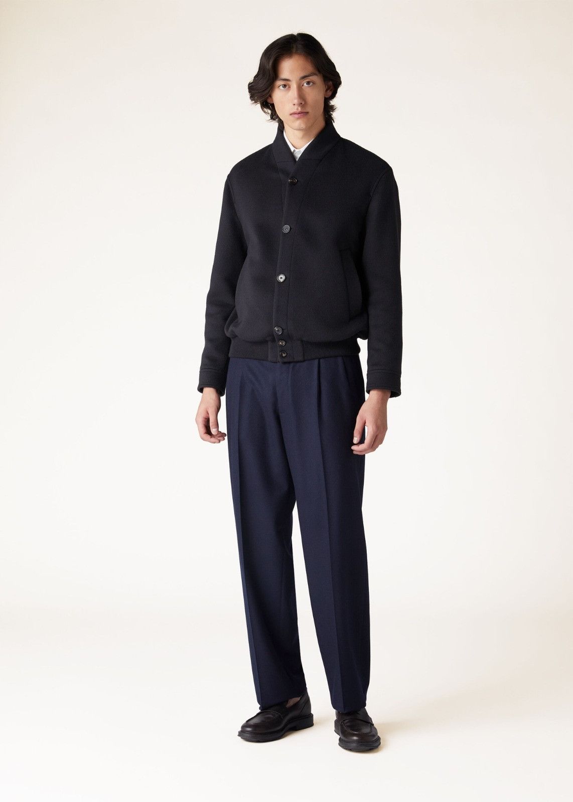 Loro Piana o1srvl11e0125 Gaikan Bomber Jacket in Navy Blue Size US S / EU 44-46 / 1 - 7 Thumbnail